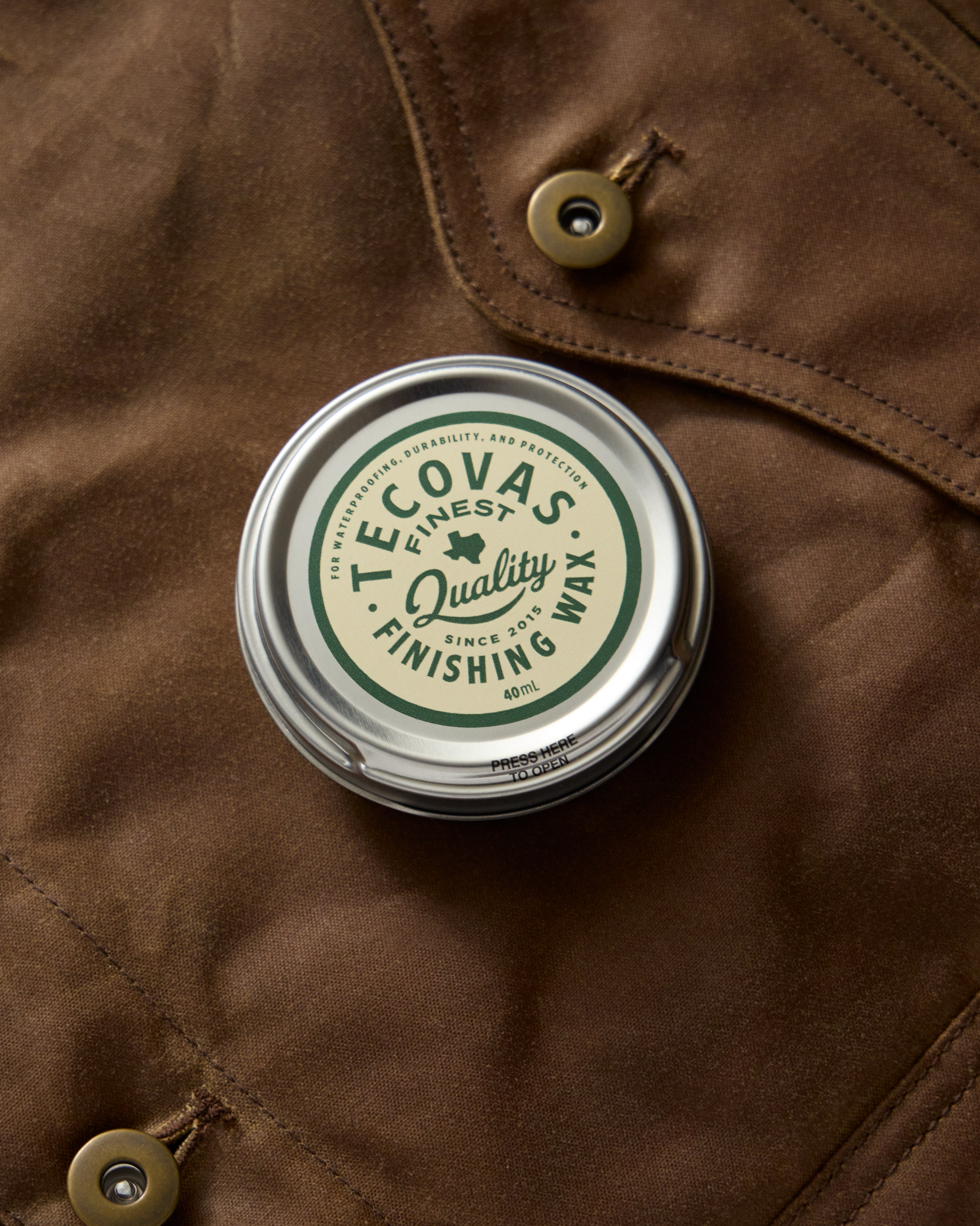 Men's Buckaroo Waxed Canvas Trucker Jacket - Tobacco Waxed Canvas