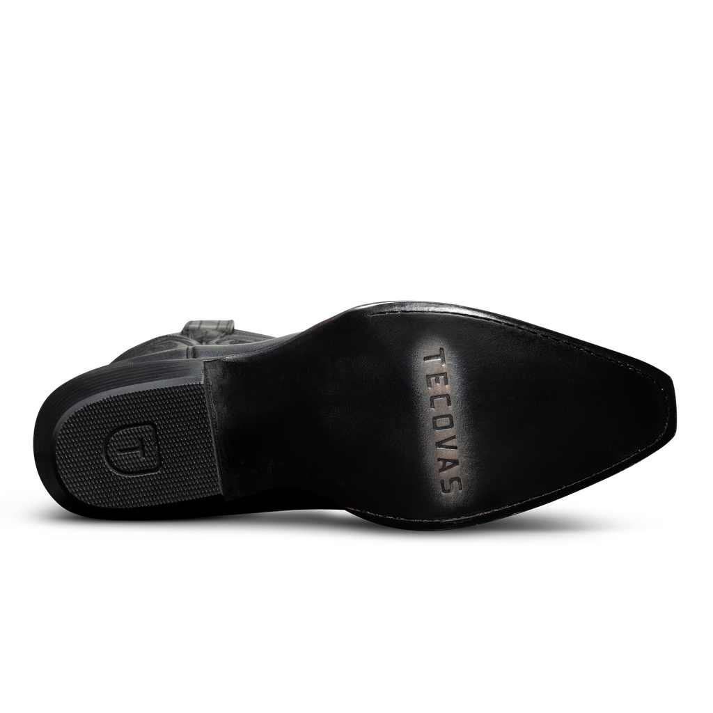 The Annie Wide Calf - Midnight Cowhide
