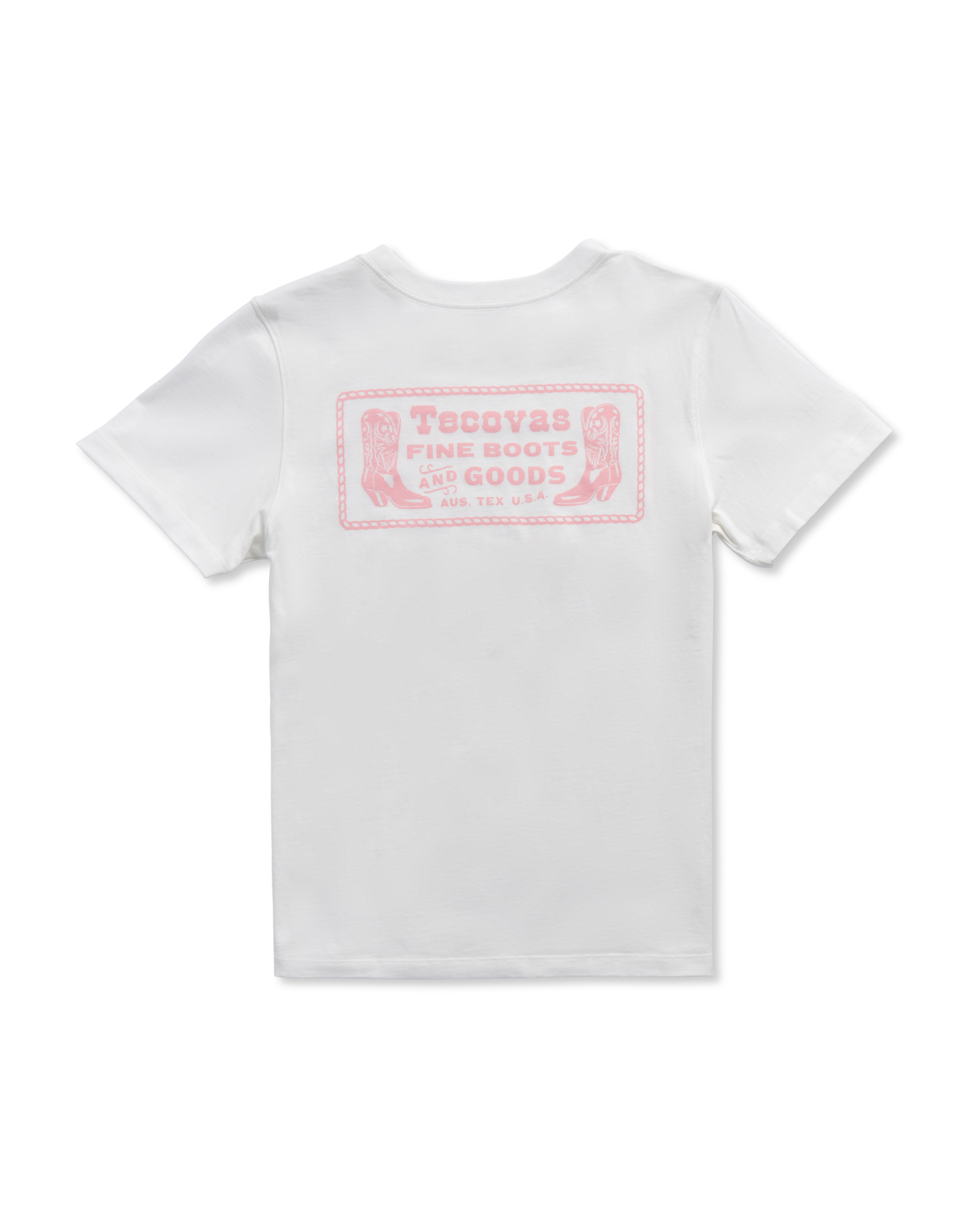 Women's Fine Boots Tee - Bone Pink Pima Cotton