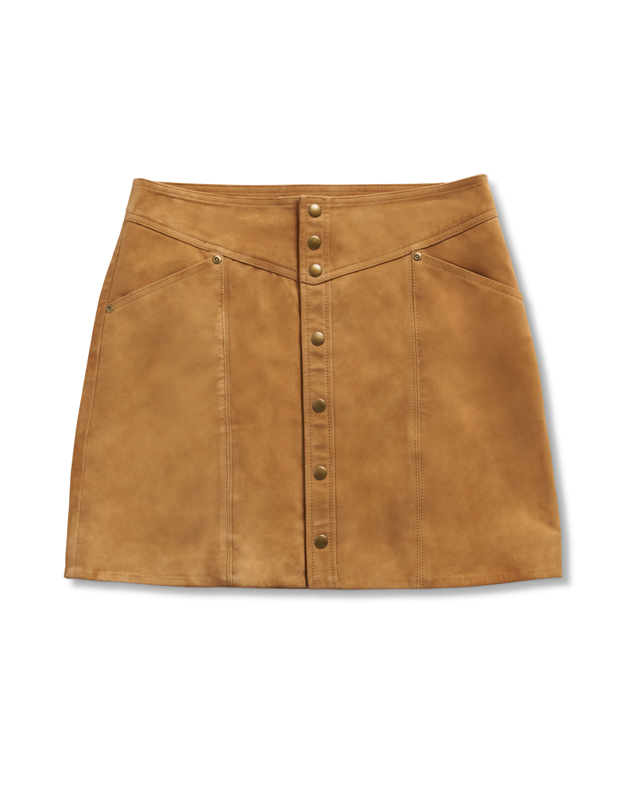 Women's Mini Suede Skirt - Tan Suede