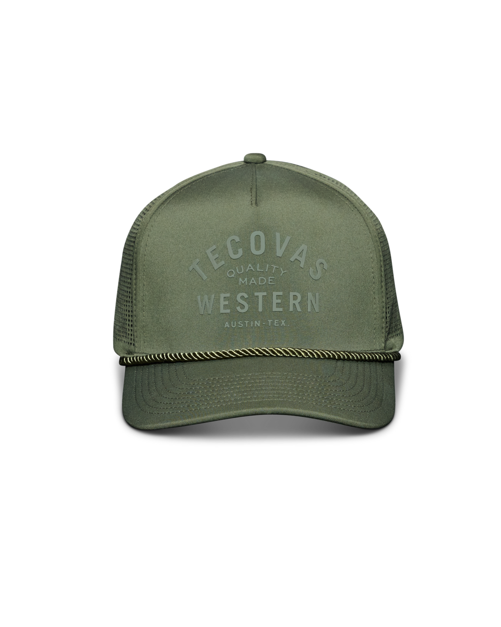 Quality Made Performance Trucker Hat - Olive Polyester