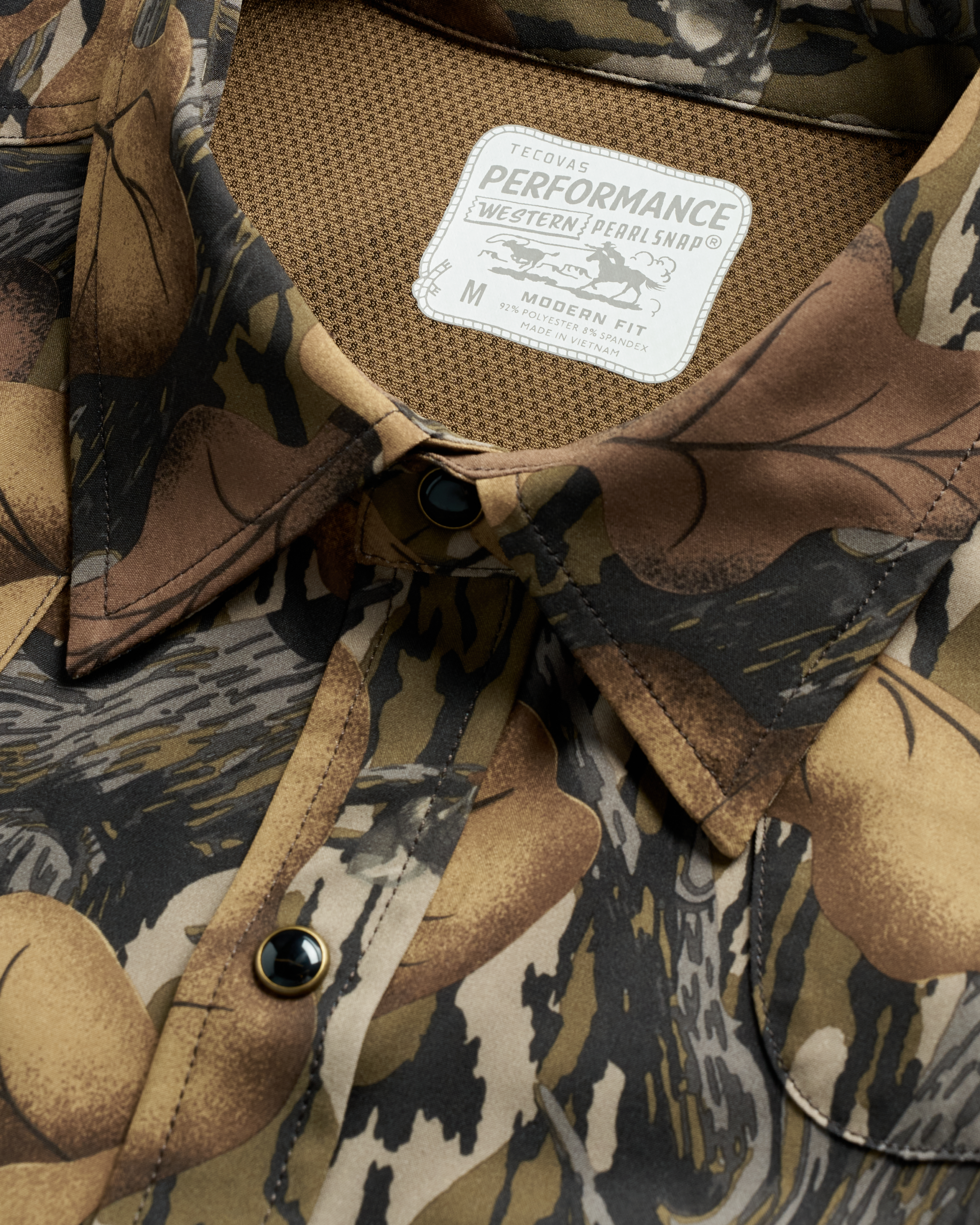 Men's Performance Short Sleeve Western Pearl Snap - Fall Foliage Performance