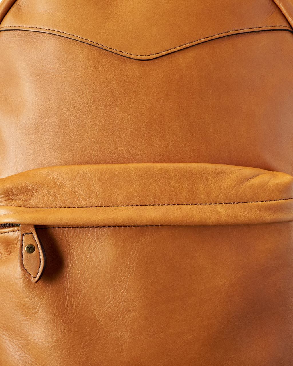 Men's Leather Backpack - Caramel Cowhide
