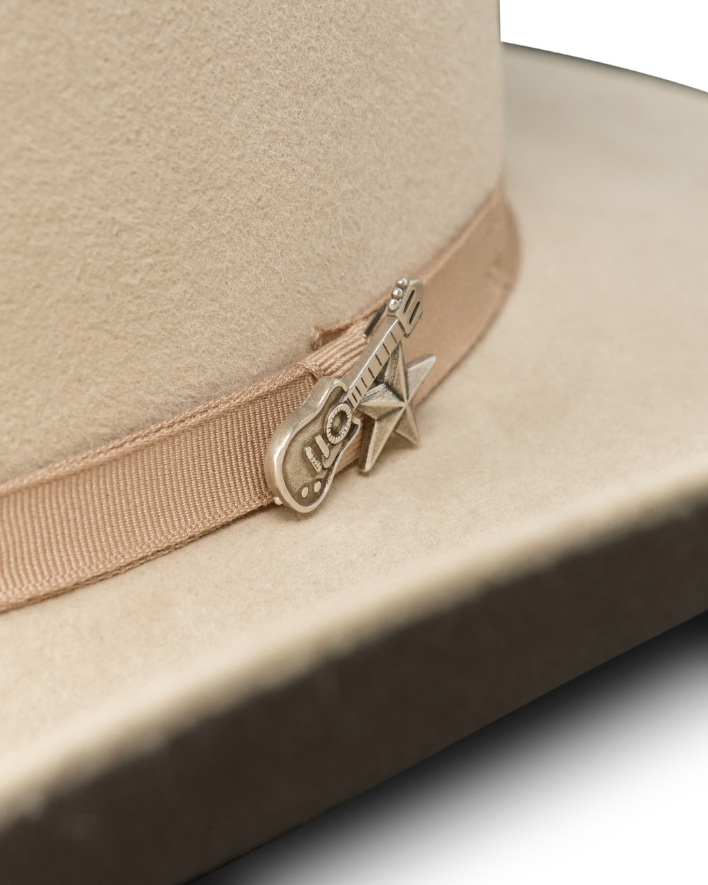 Guitar Hat Pin - Nickel Plated Brass Metal