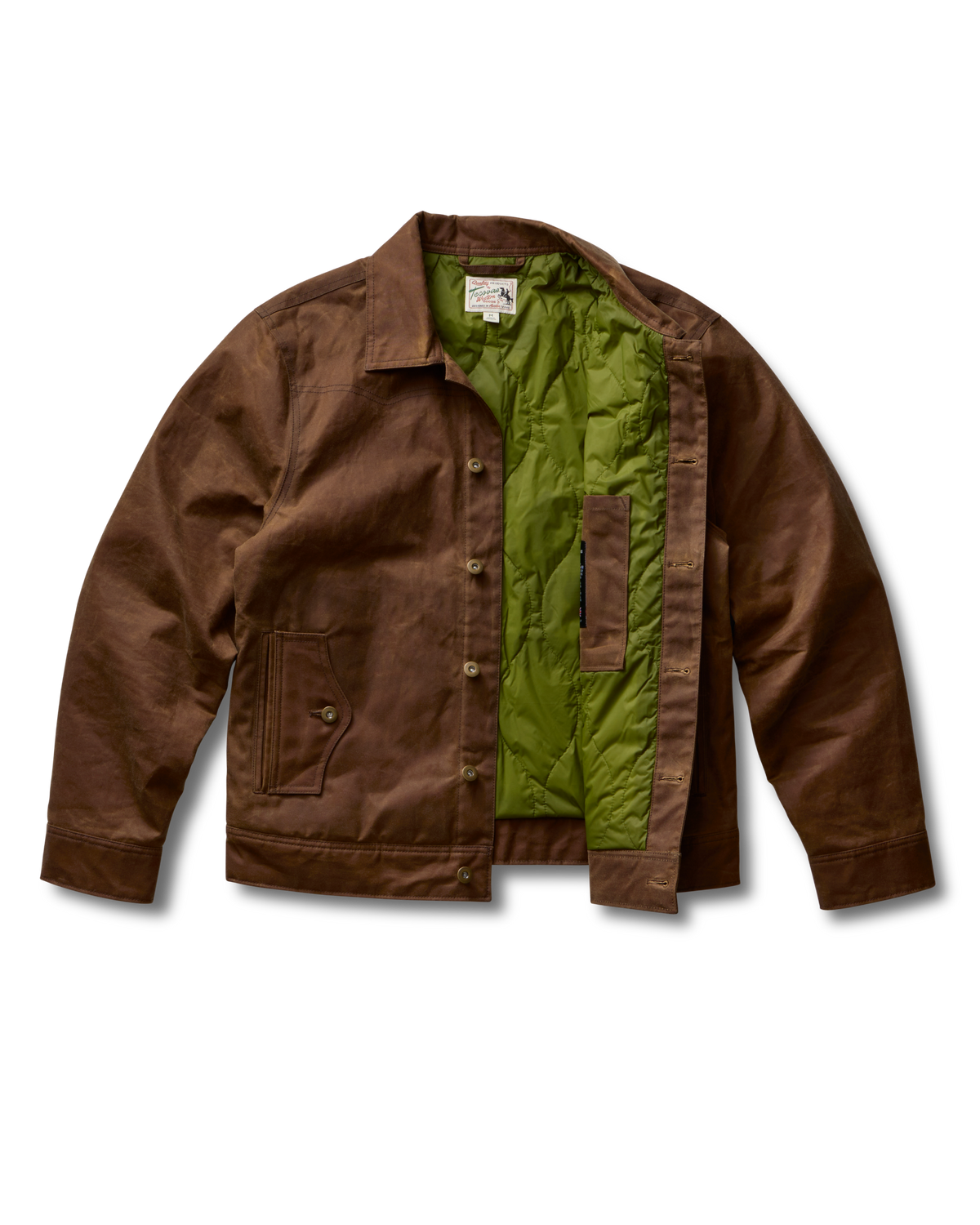 Men's Buckaroo Waxed Canvas Trucker Jacket - Black Cotton