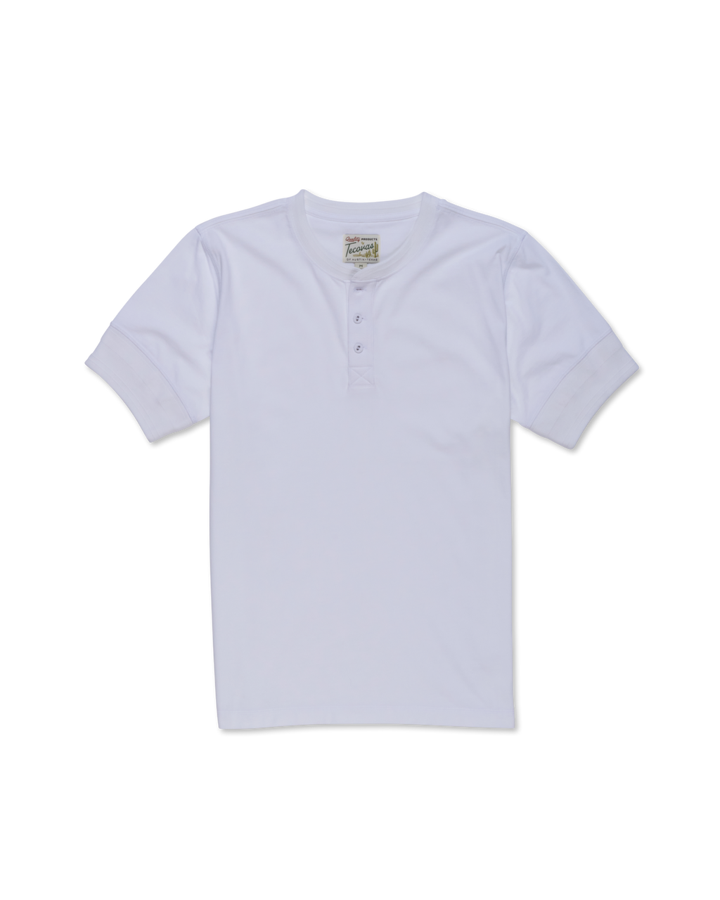 Men's Standard Issue Short Sleeve Henley - White Pima Cotton