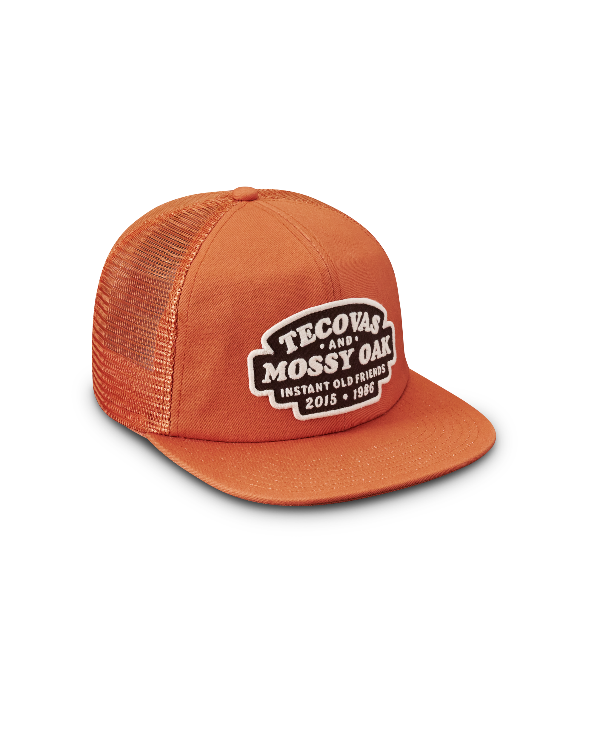 Tecovas x Mossy Oak Flat Brim Trucker - Rust Cotton Polyester