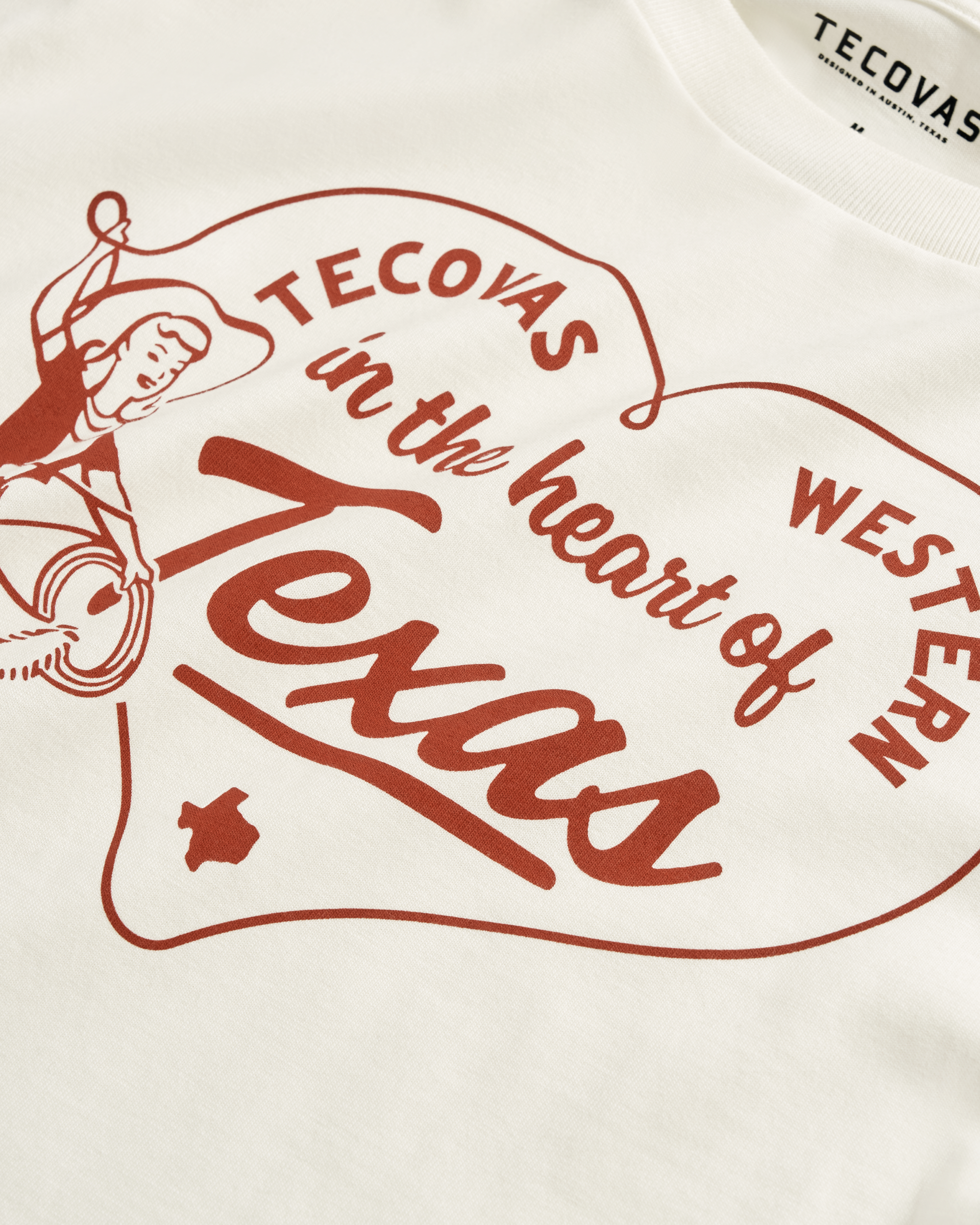 Women's Heart of Texas Tee - Bone Supima Cotton