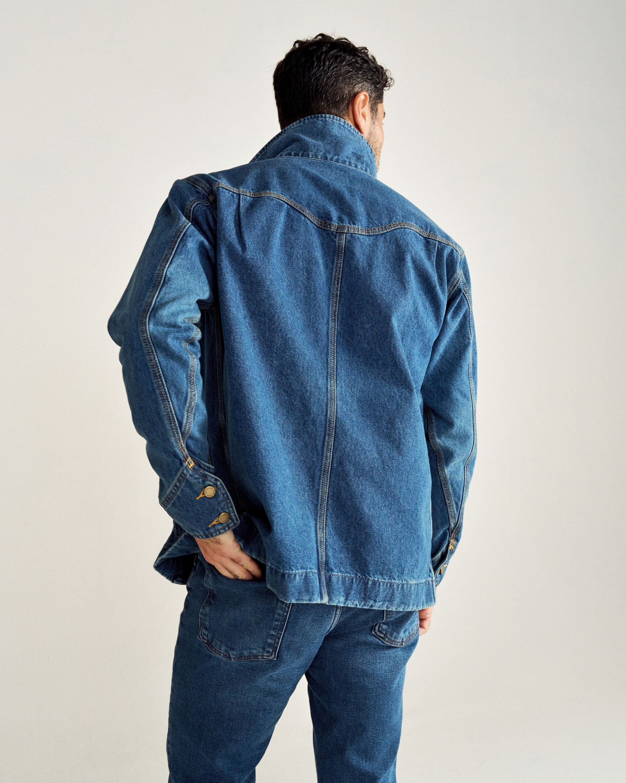 Men's Denim Chore Jacket - Medium Wash Denim
