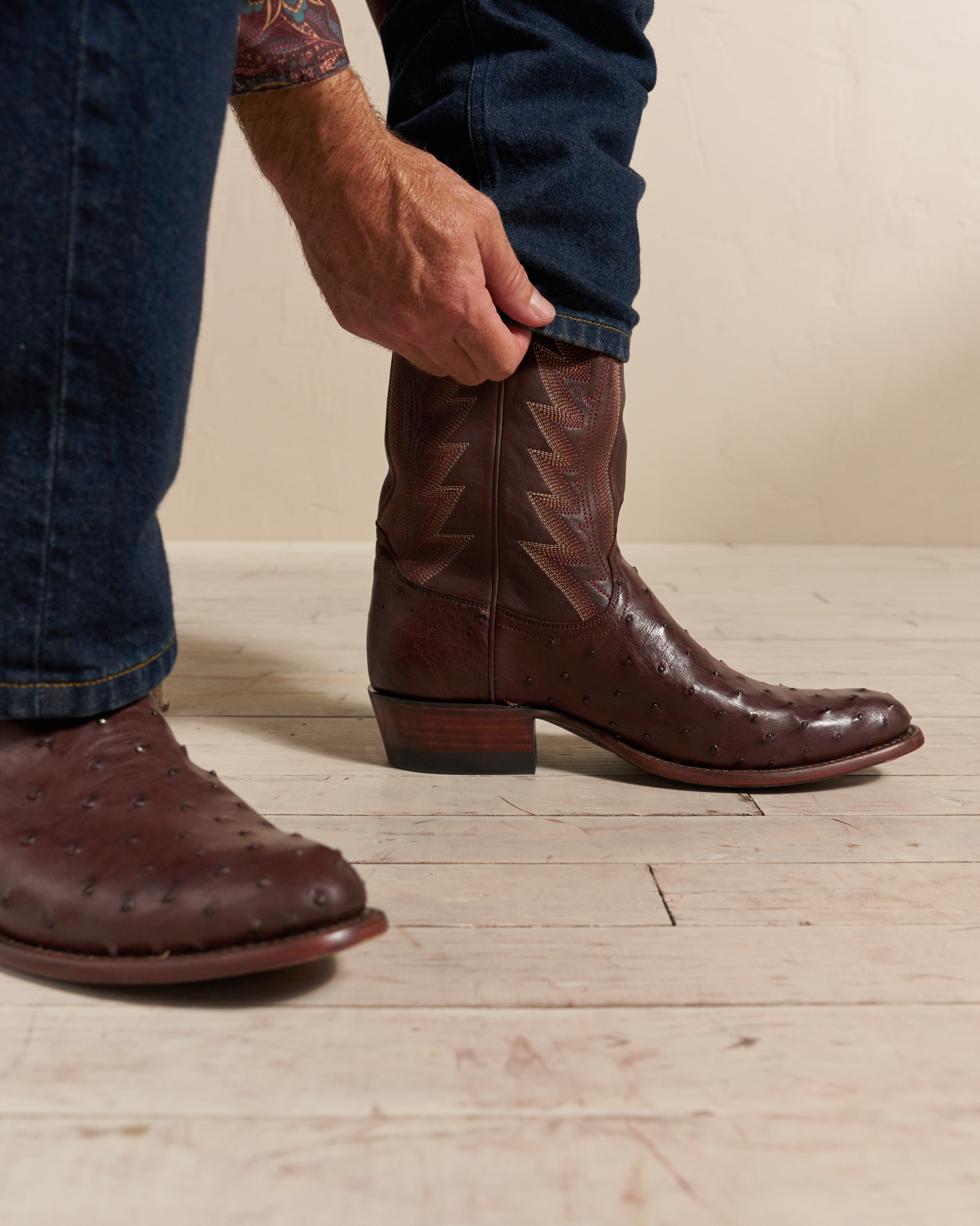 The Wyatt - Mahogany Ostrich