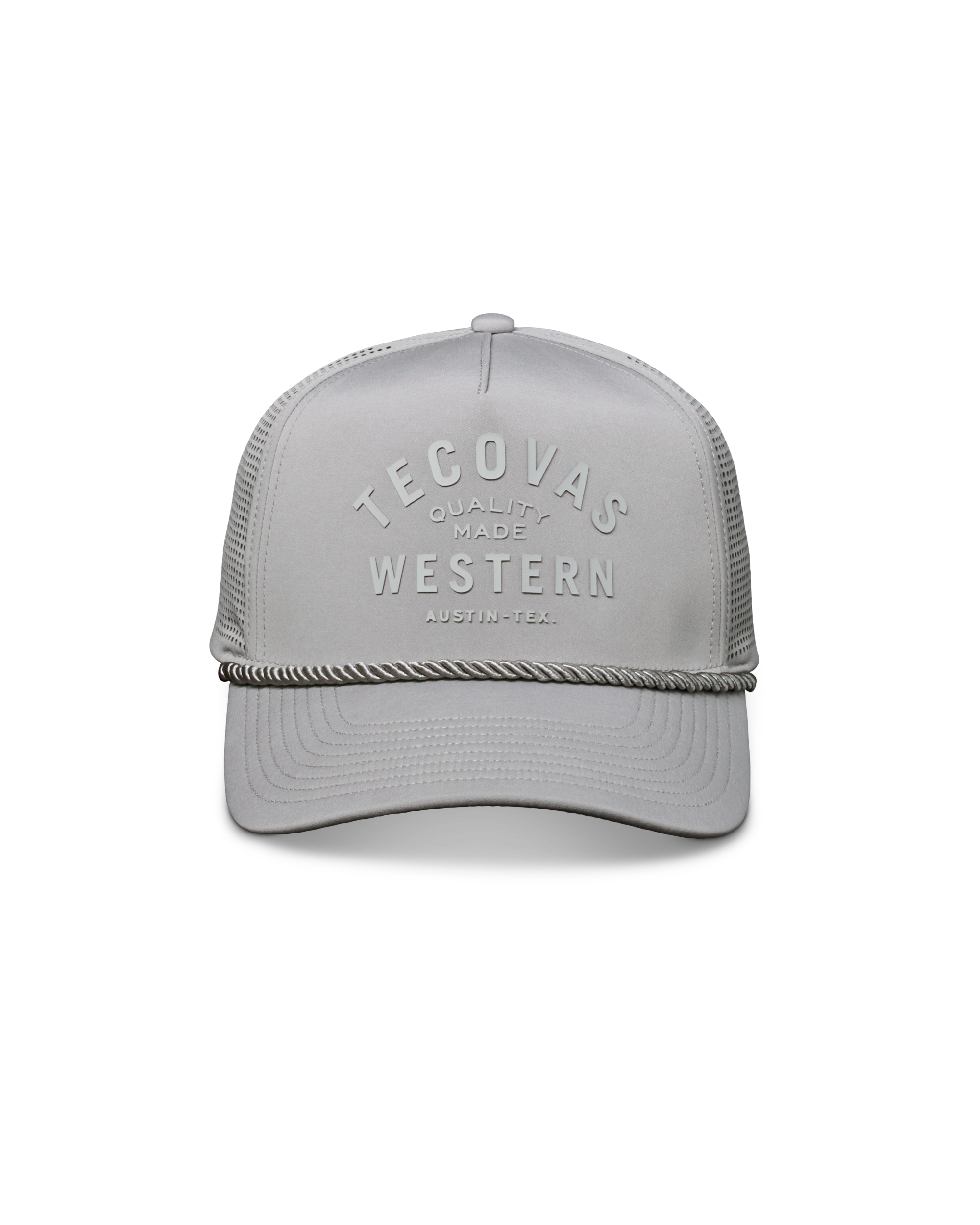 Quality Made Performance Trucker Hat - Gray Polyester