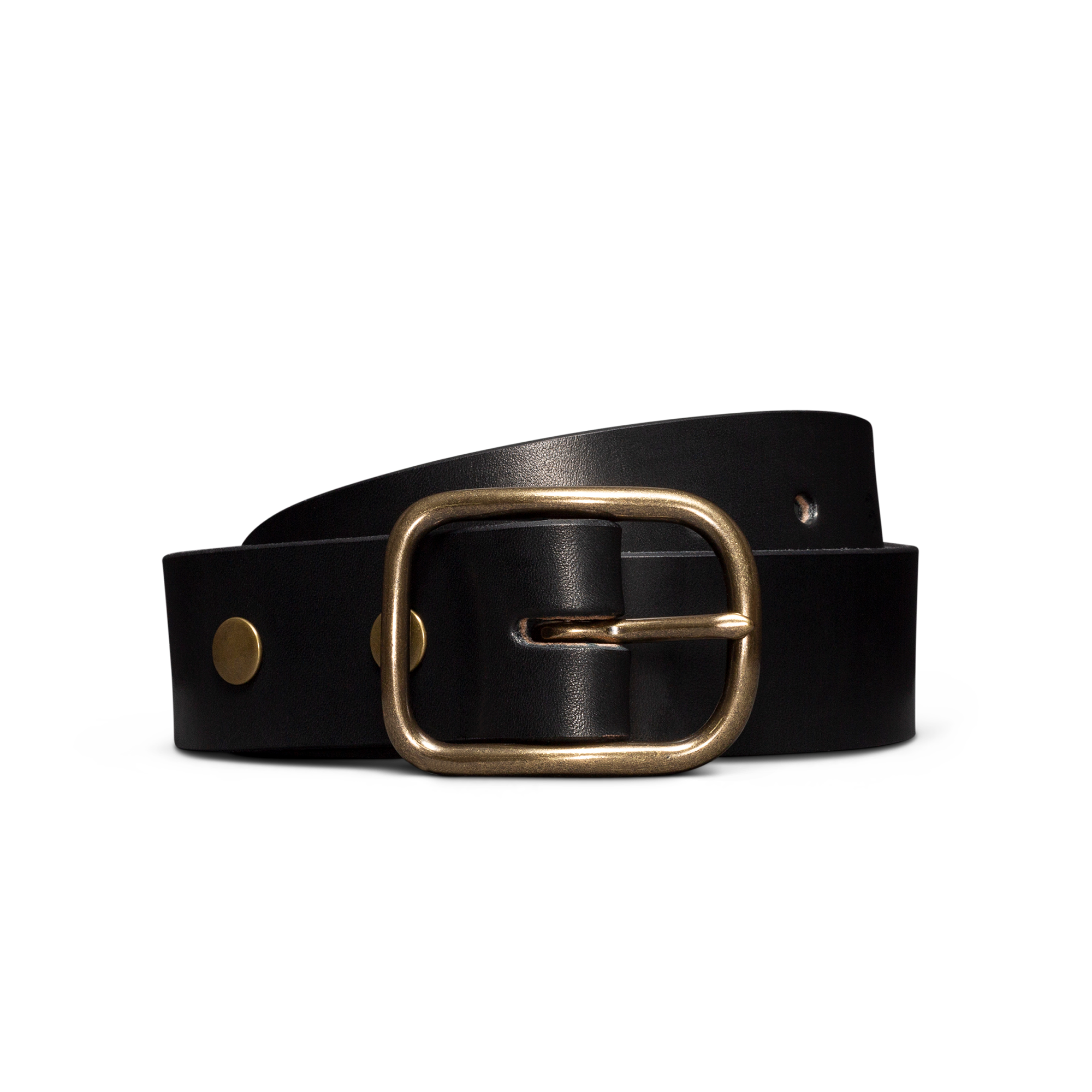 Men's Harness Leather Belt - Midnight Cowhide