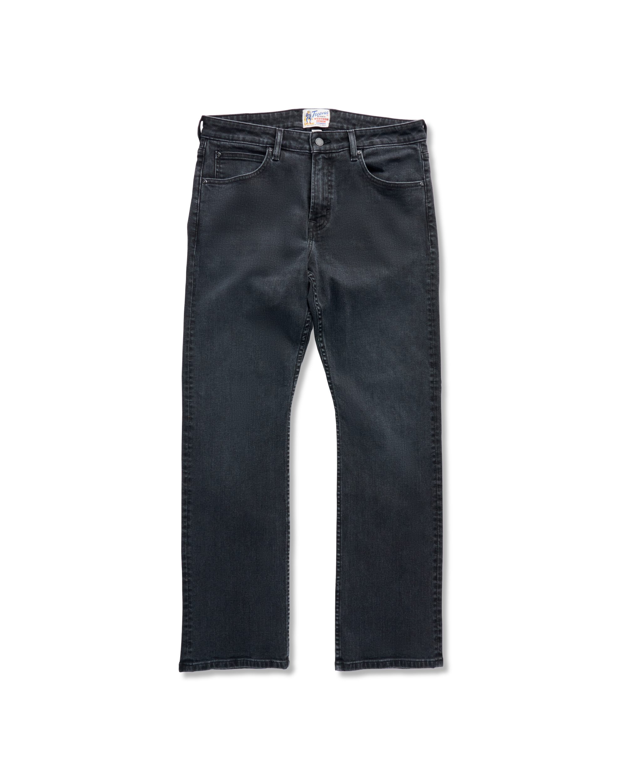 Men's Slim Straight Stretch Denim - Washed Black Stretch Denim