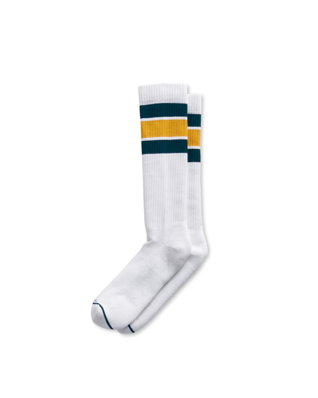 Mid Calf Performance Sock (2-Pack) - White Multi Polyester Spandex