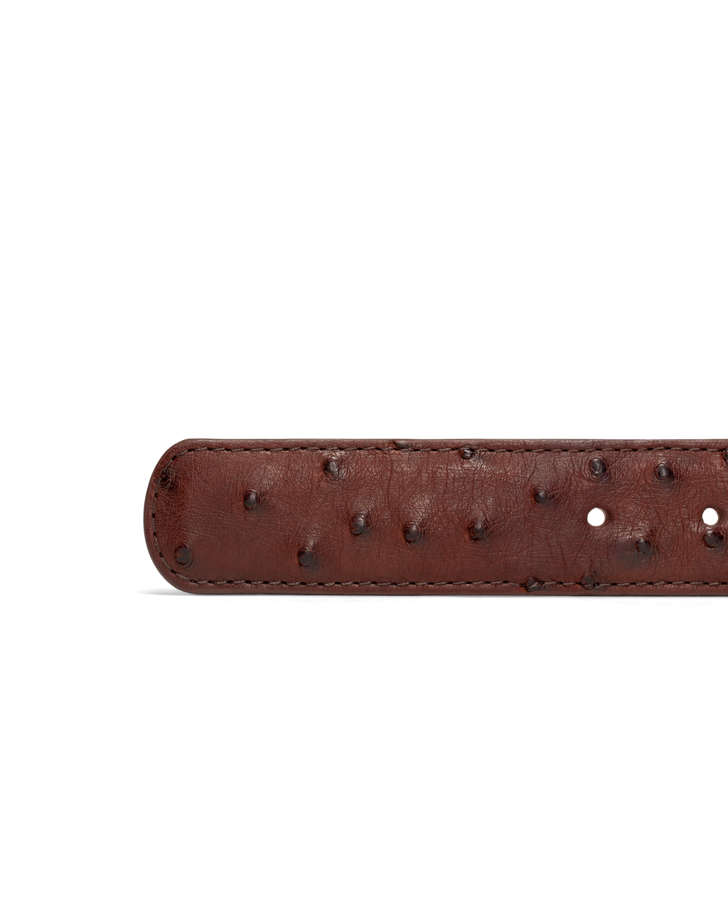 Men's Ostrich Belt - Mahogany Ostrich