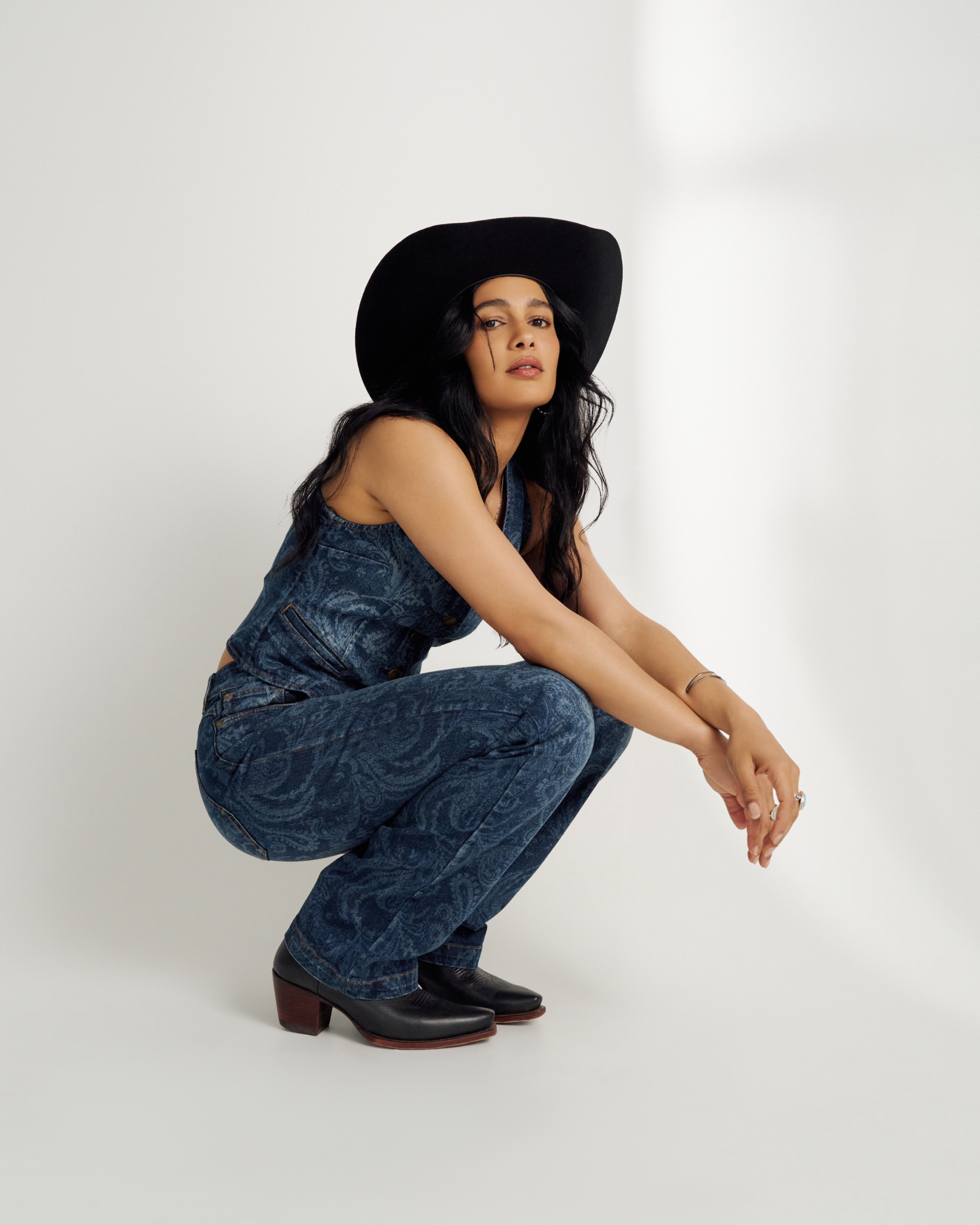 Women's Vintage High Rise Jean - Blue Paisley Denim