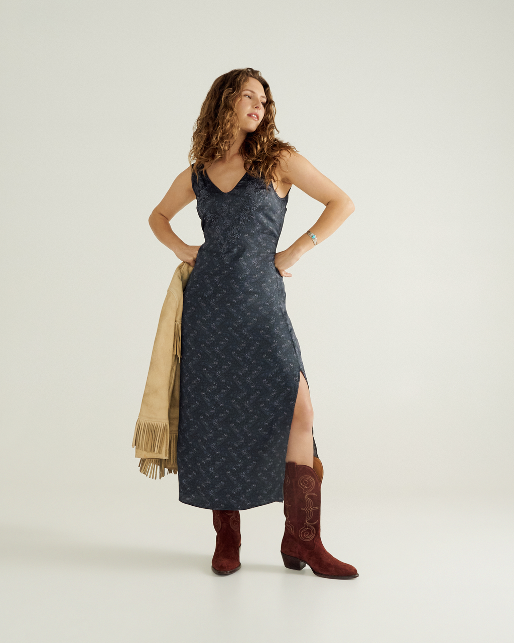 Women's Embroidered Slip Dress - Eclipse Viscose