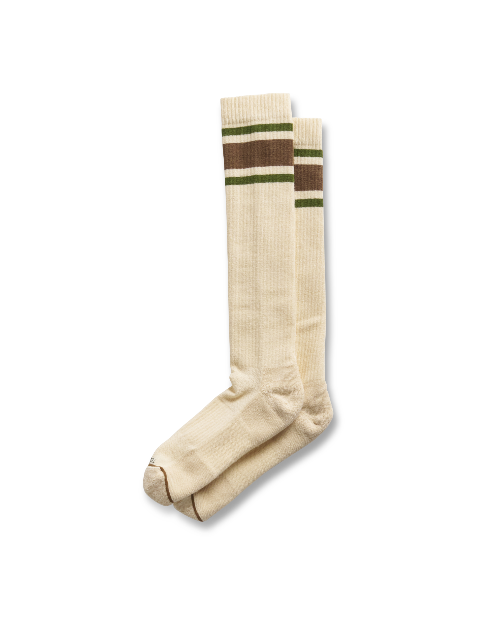 Over the Calf Performance Socks (2-Pack) - Cream Multi Polyester Spandex