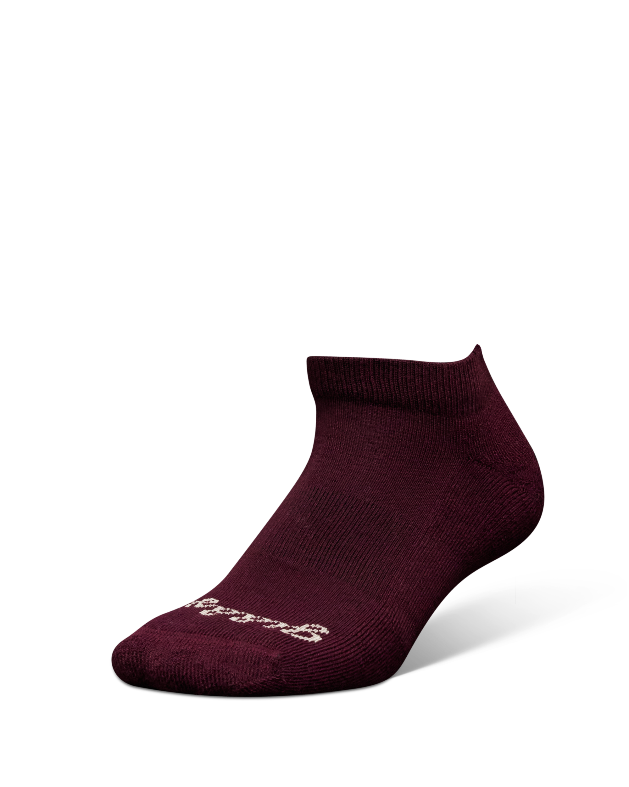 Giddy Up Ankle Sock (2-Pack) - Cream Burgundy Polyester Spandex