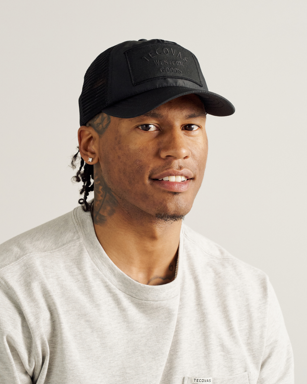 Western Goods Trucker Hat - Black Polyester