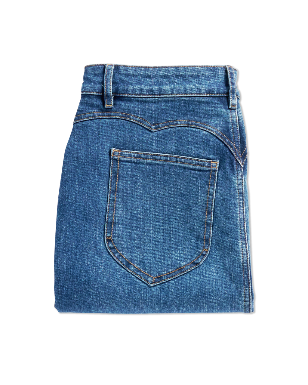 Women's Midi Denim Skirt - Medium Wash Denim