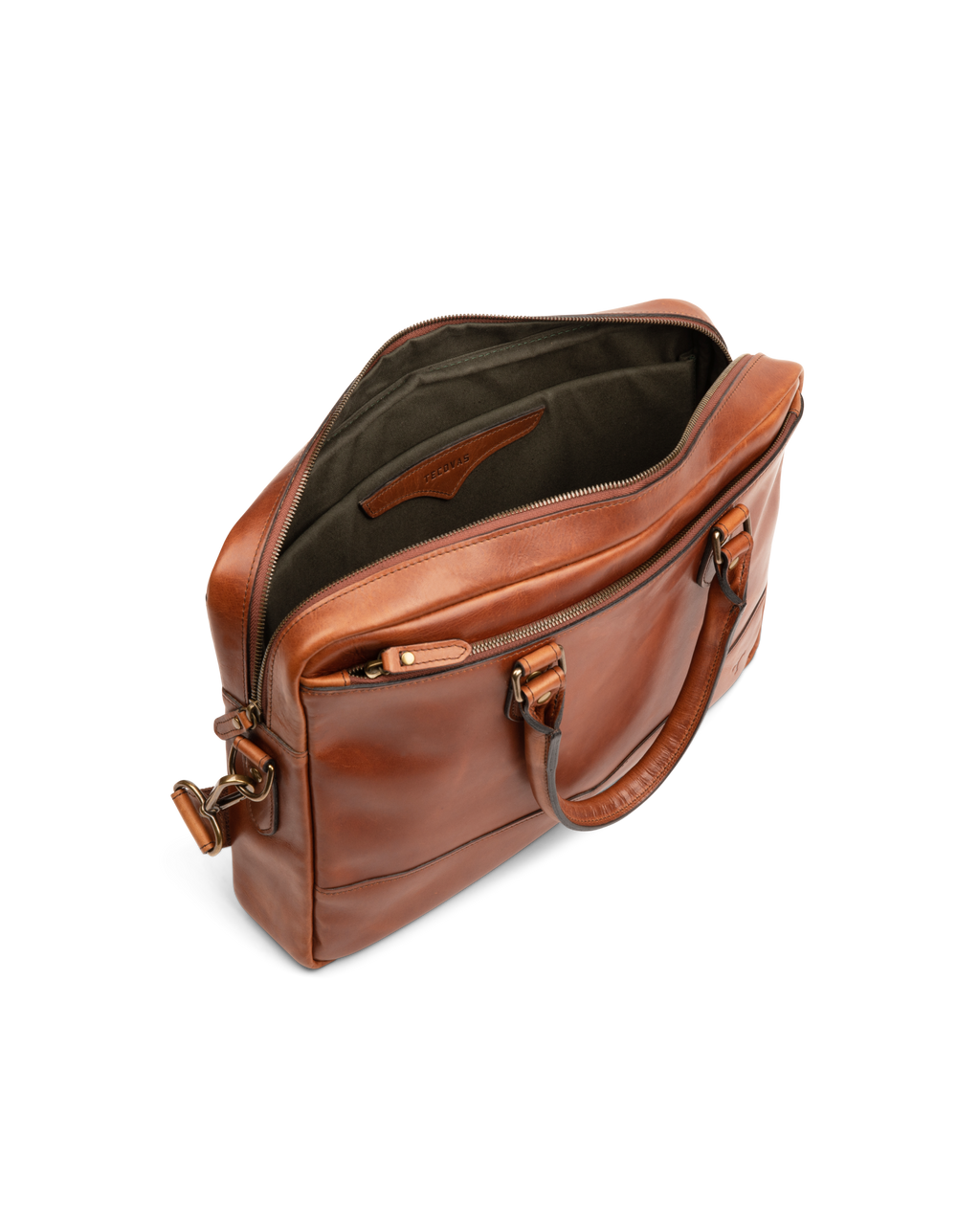 Bartlett Slim Briefcase - Cognac Cowhide