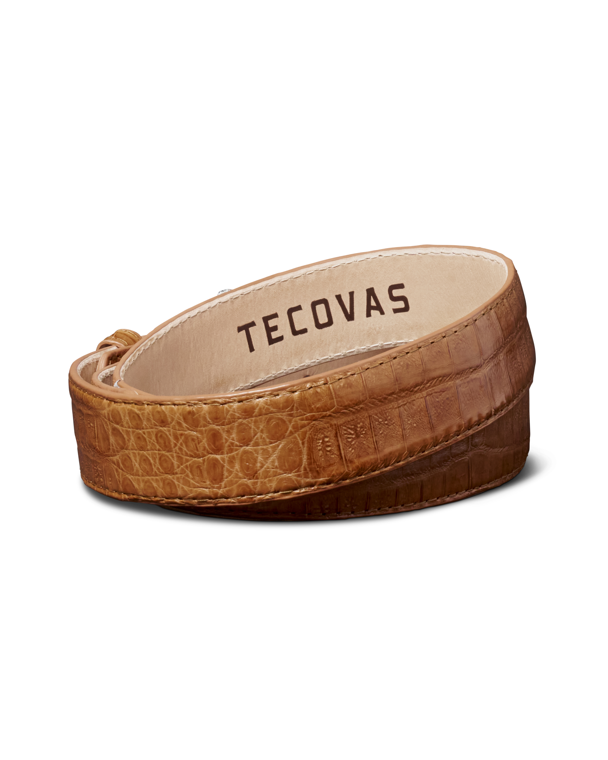 Men's Caiman Belt - Caramel Caiman