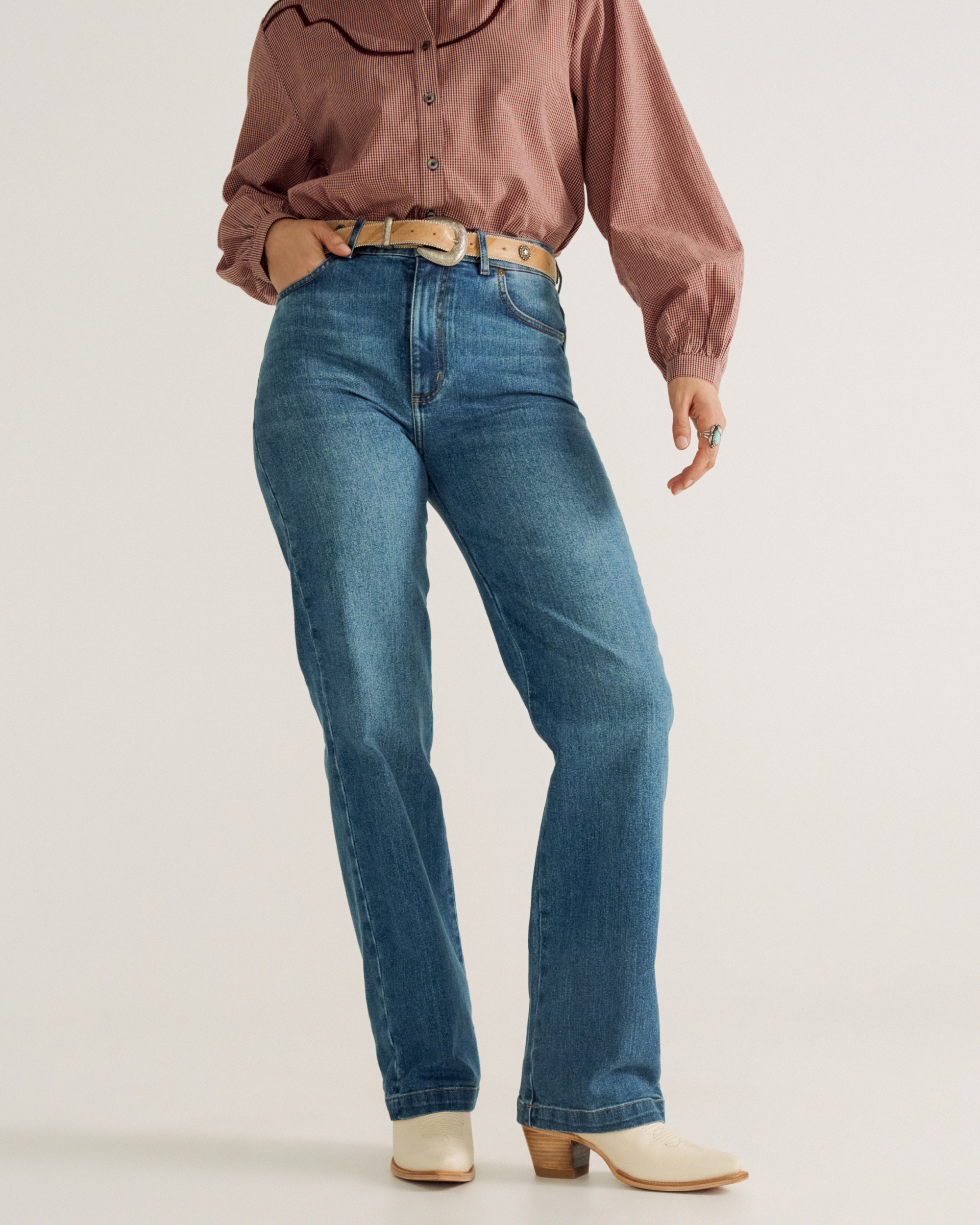 Women's Vintage High Rise Jean - Medium Wash Denim