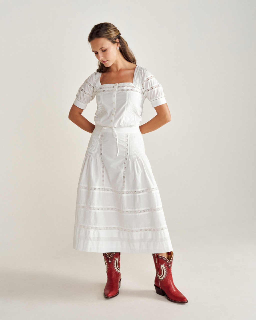 The Jolene - Crimson Bone Cowhide