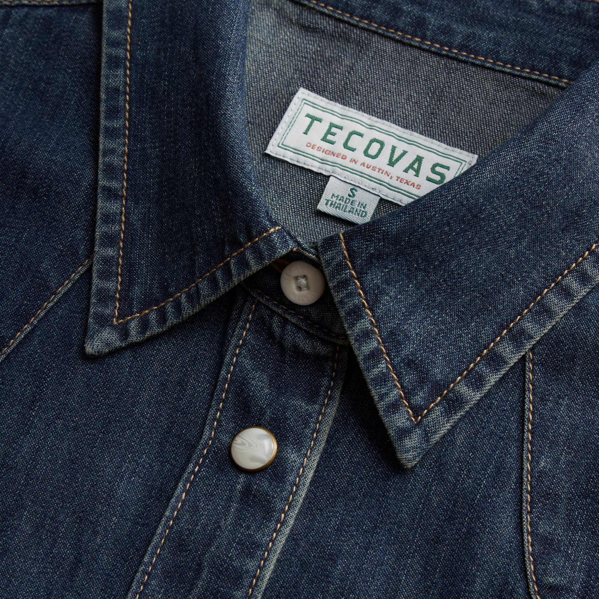 Women's Denim Pearl Snap - Medium Wash Denim