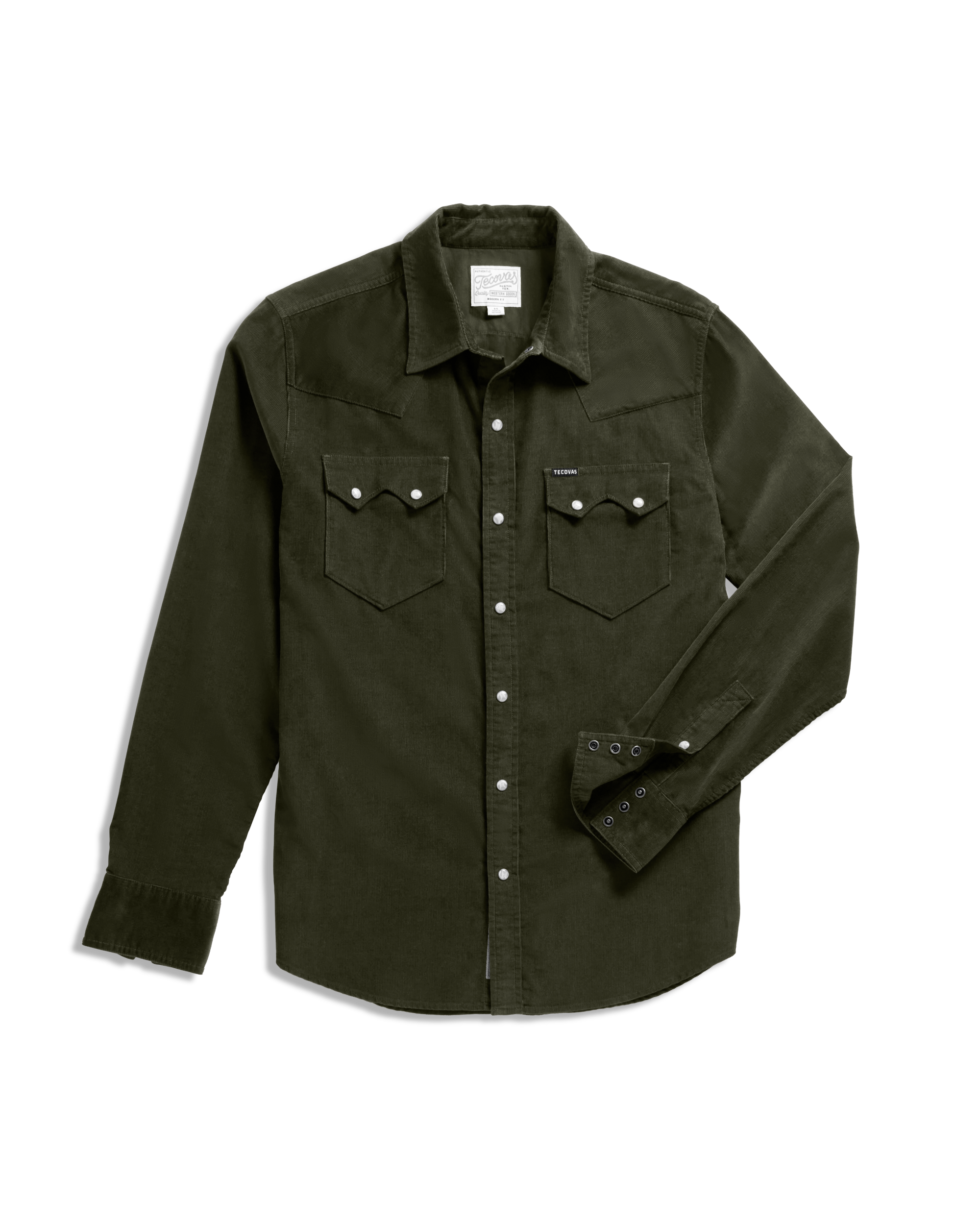 Men's Long Sleeve Texas Weight Corduroy Pearl Snap - Pine Corduroy