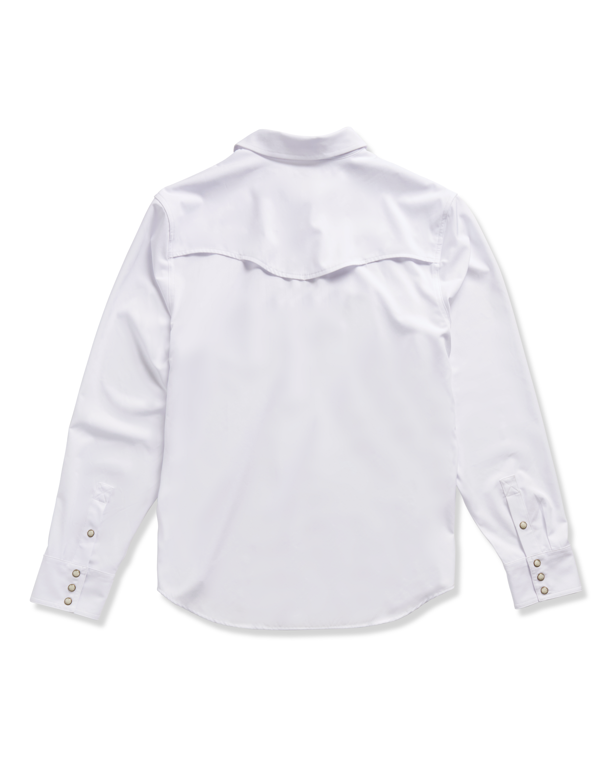 Men's Performance Long Sleeve Western Pearl Snap - Classic Fit - White Performance