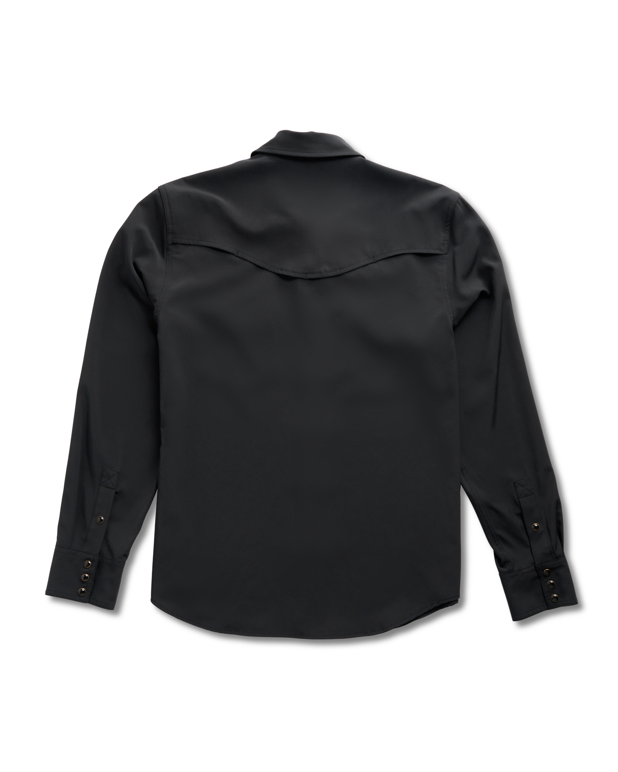Men's Performance Long Sleeve Western Pearl Snap - Black Performance