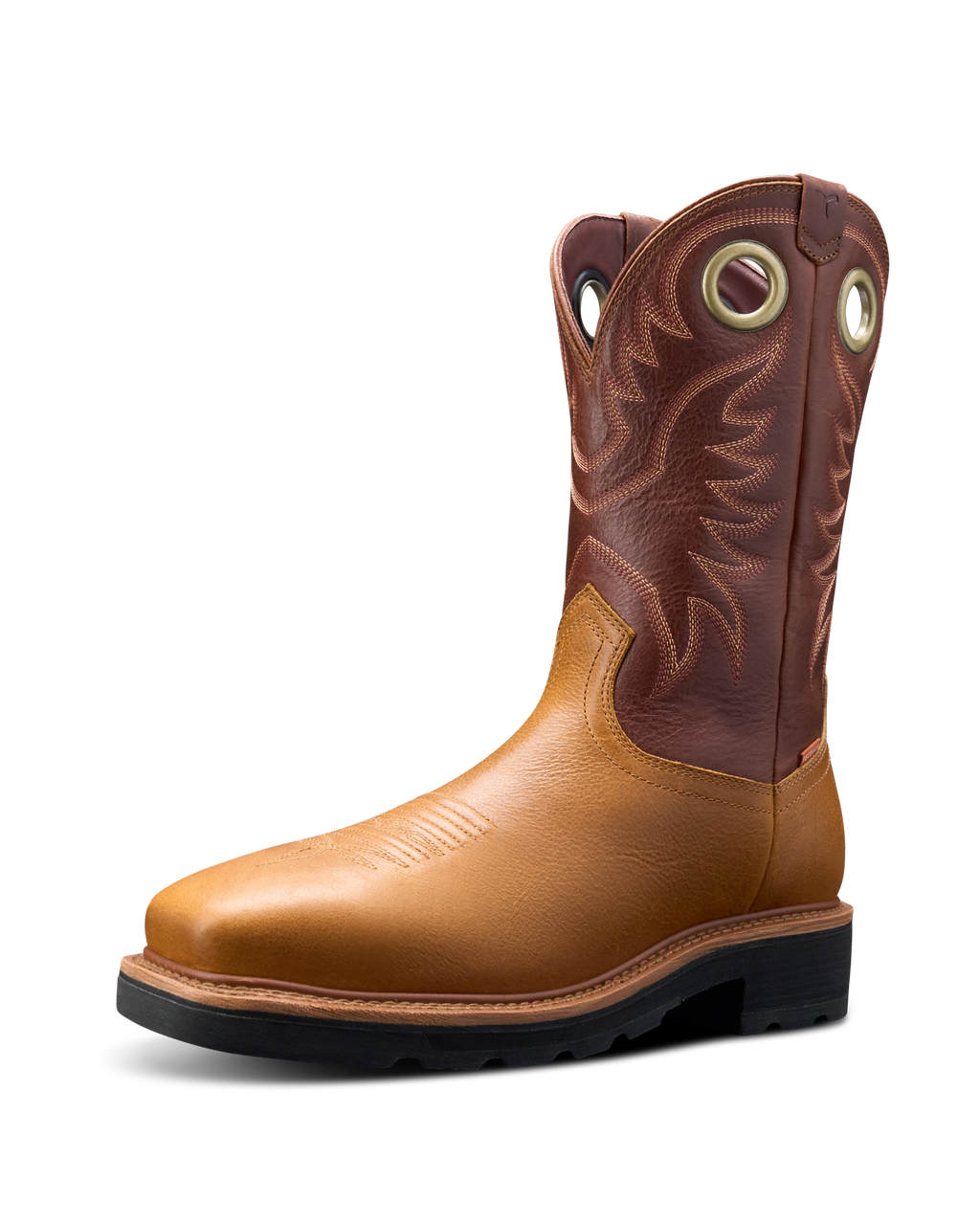 LongHaul Waterproof Square Composite Toe Work Boot - Wheat Maple Cowhide