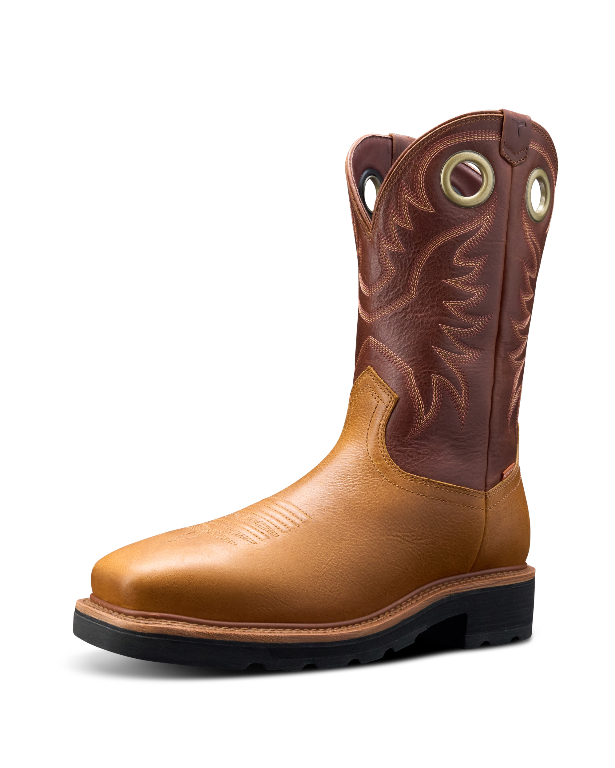 LongHaul Waterproof Square Composite Toe Work Boot - Wheat Maple Cowhide
