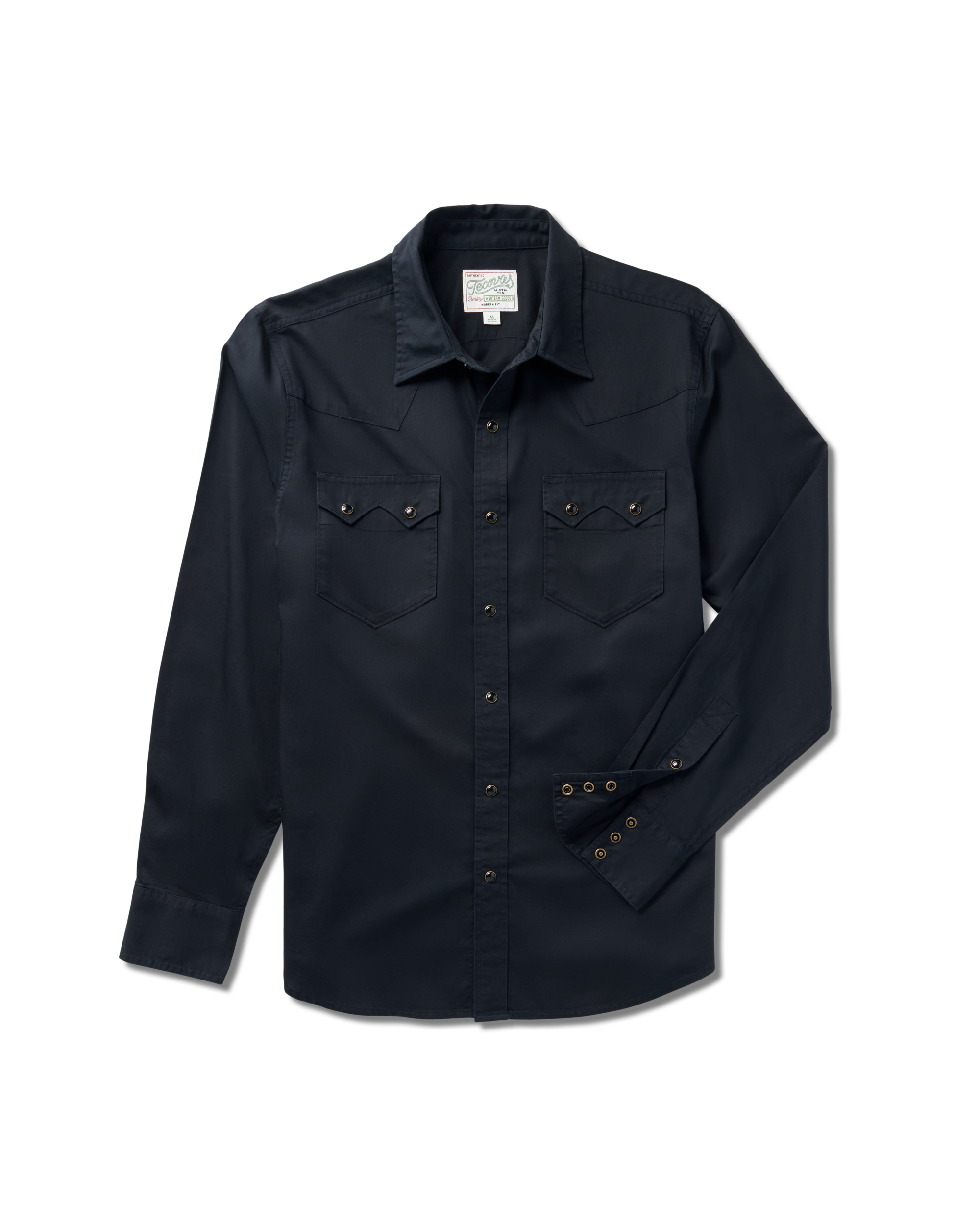 Men's Vintage Weight Sawtooth Cotton Pearl Snap - Midnight Cotton