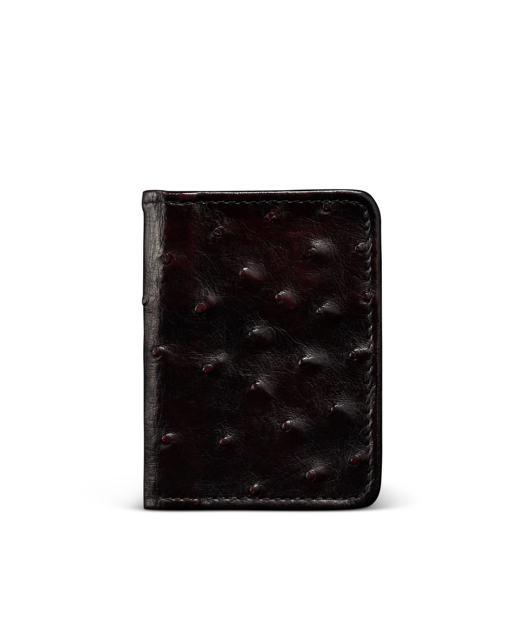 Ostrich Bifold - Black Cherry