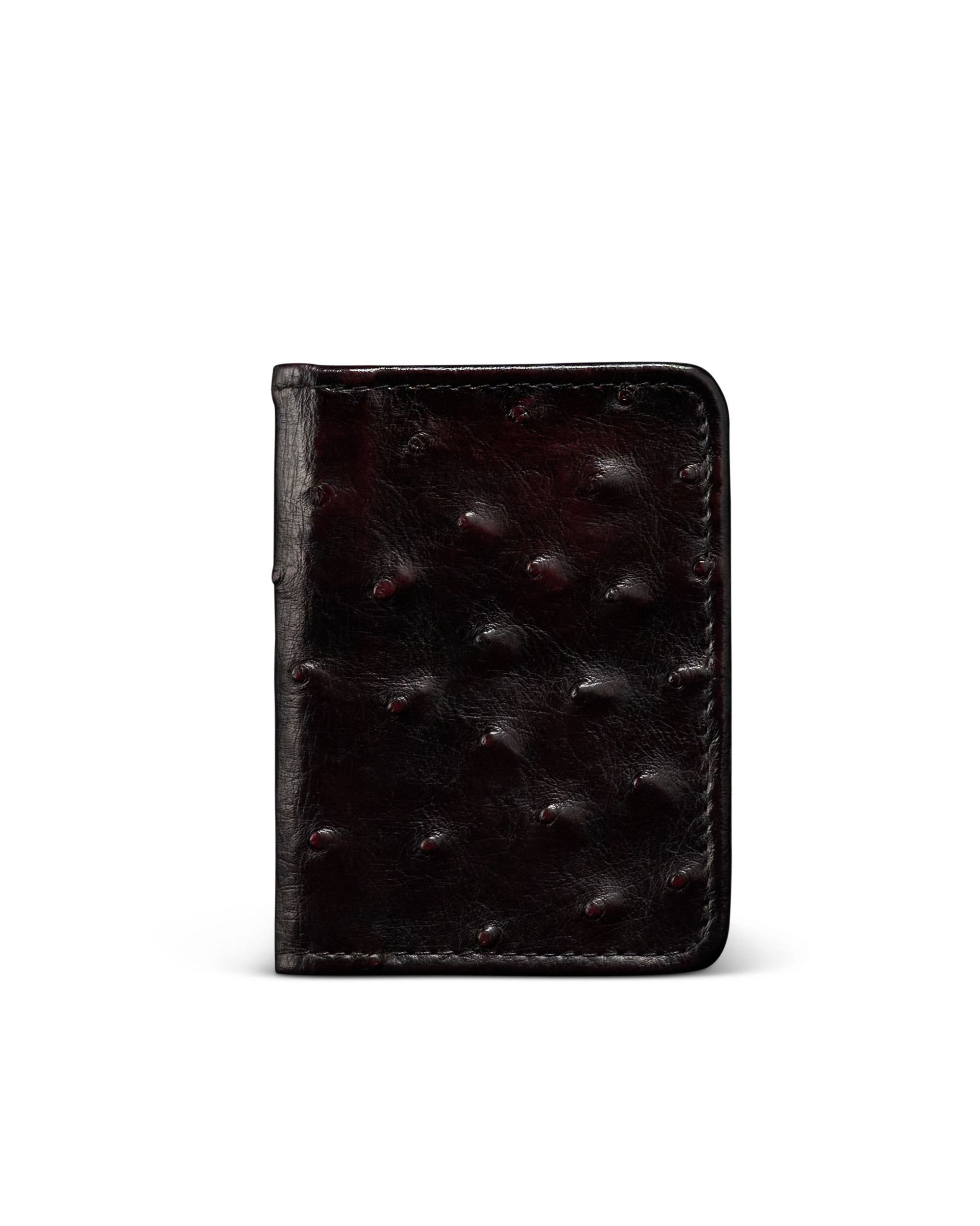 Ostrich Bifold - Black Cherry