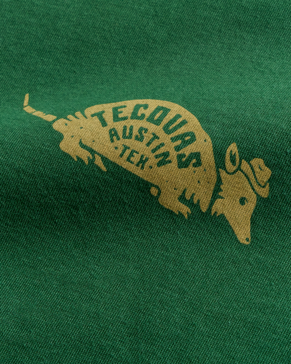 Men's Howdy Armadillo Tee - Green Khaki  Pima Cotton