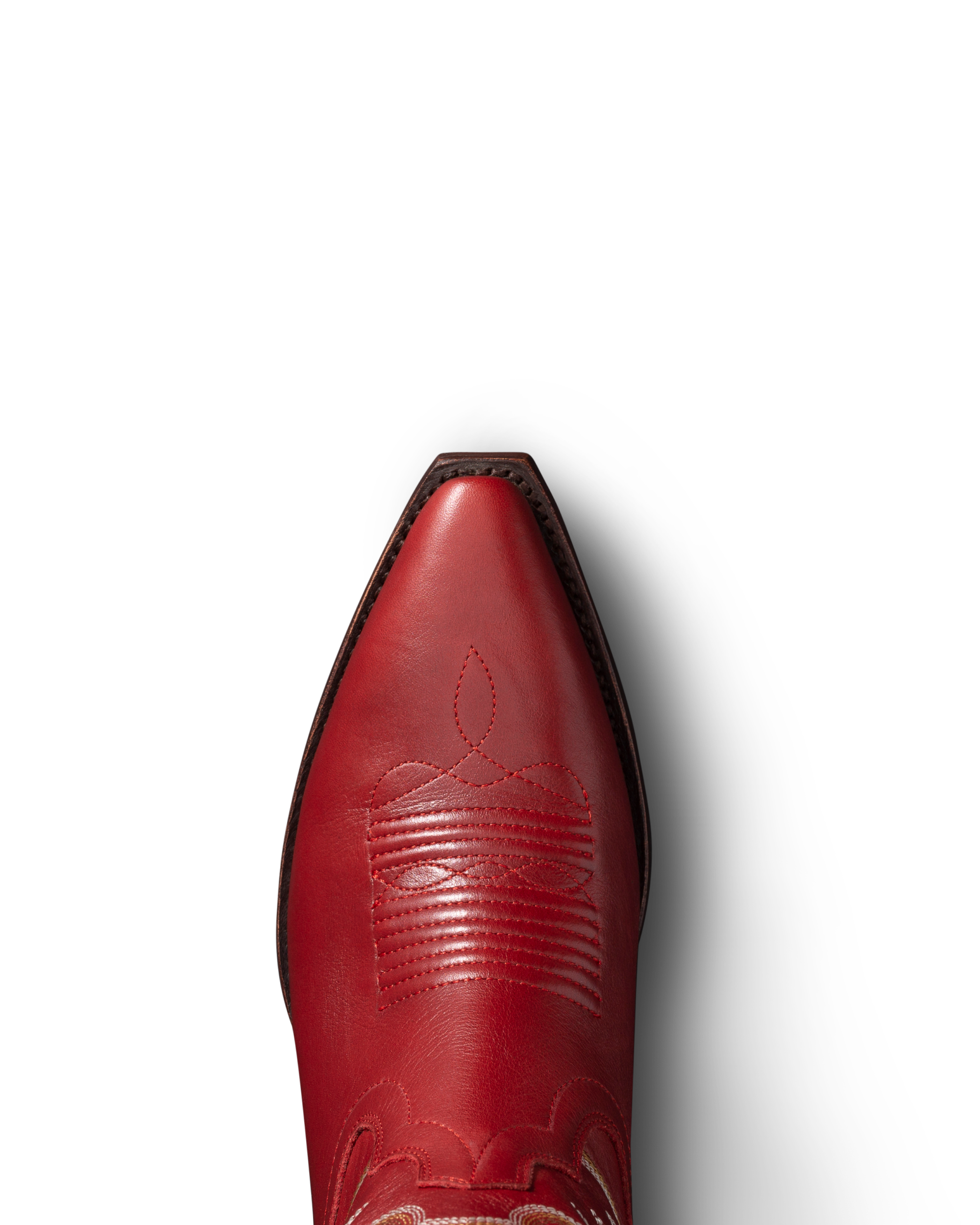 The Annie Wide Calf - Scarlet Cowhide