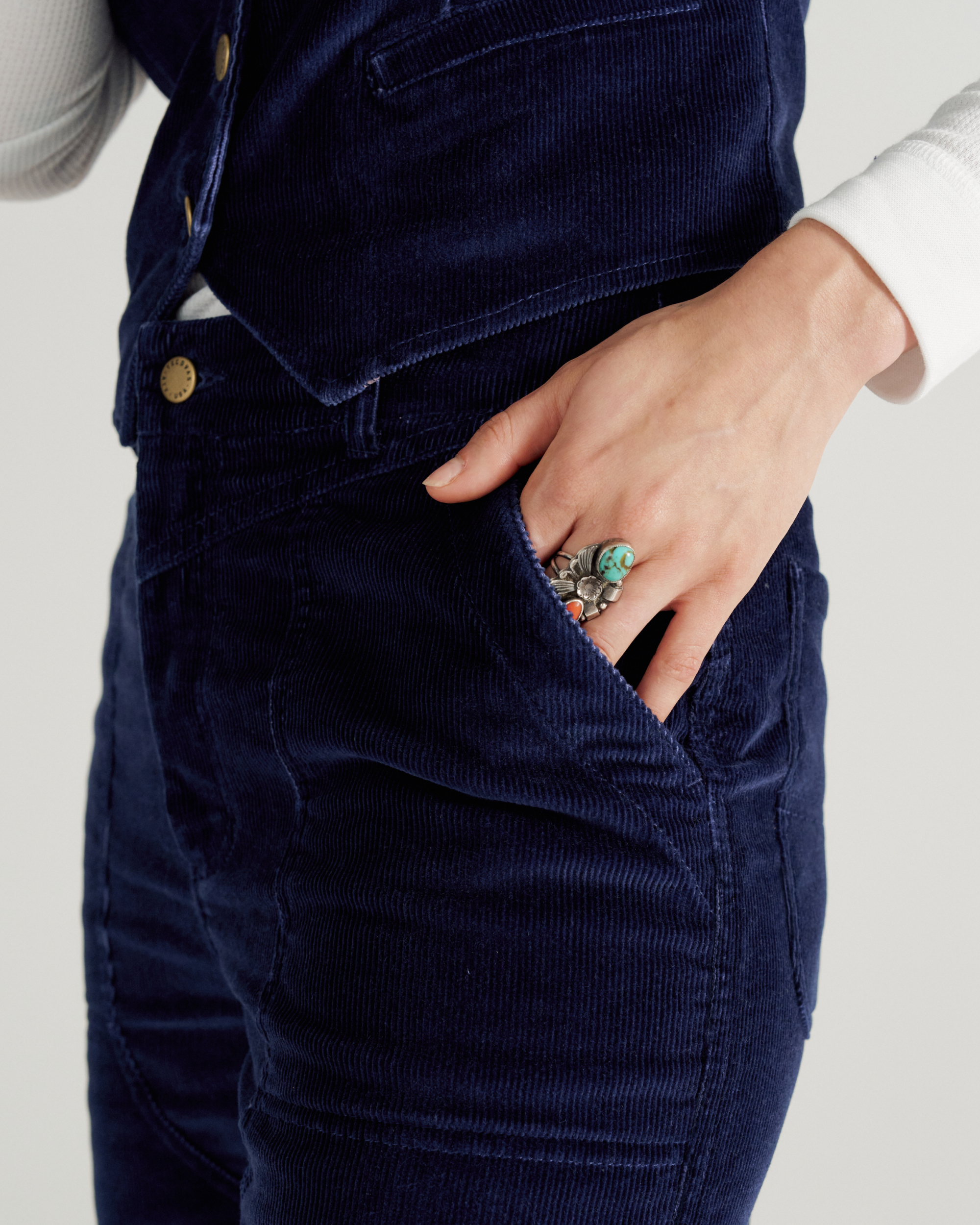 Women's Corduroy Carpenter Pant - Navy Corduroy