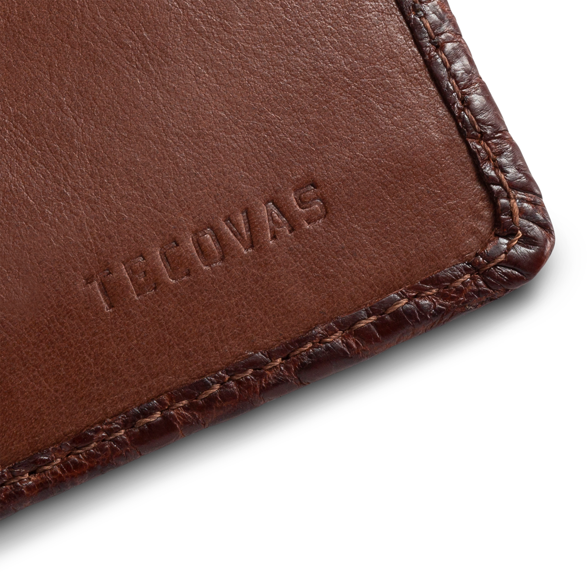 Alligator Bifold Card Case - Walnut Alligator