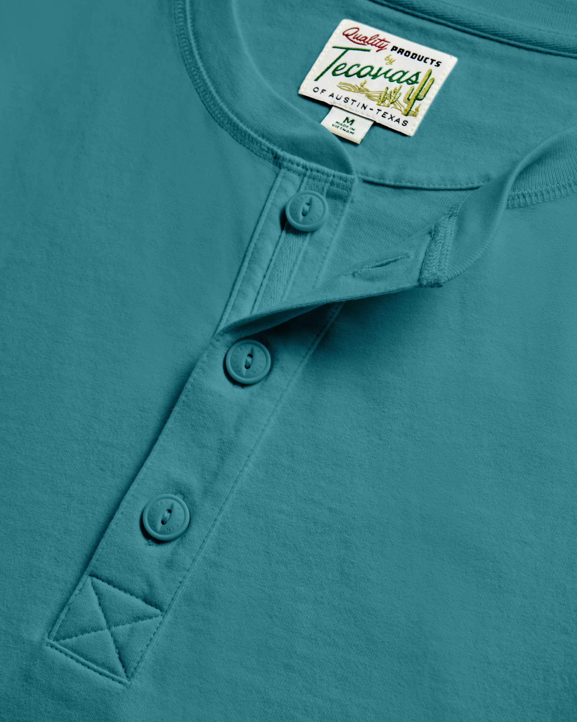 Men's Long Sleeve Henley - Hydro Cotton