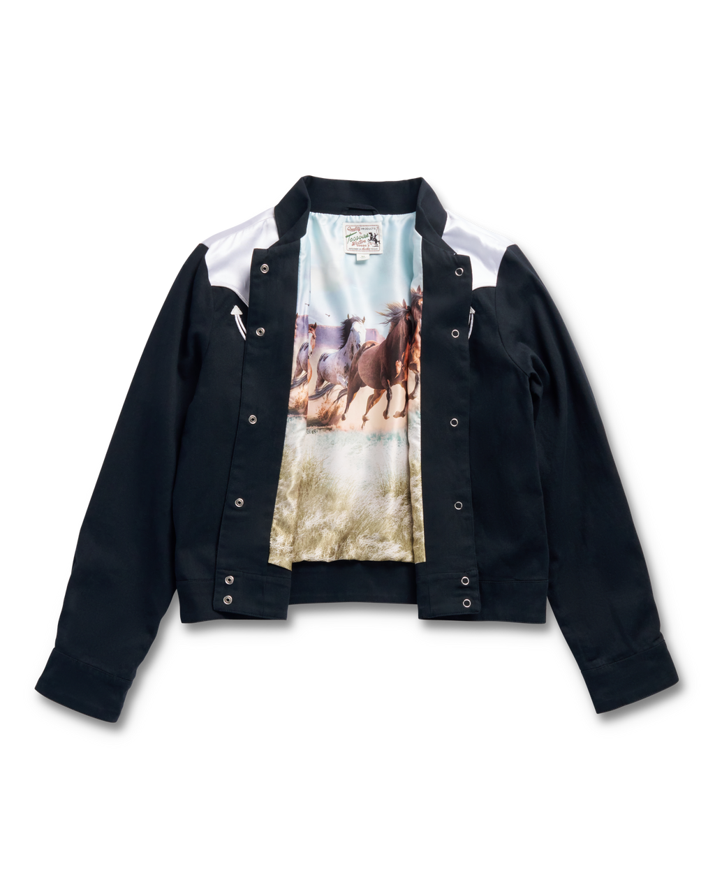 Women's Dolly Jacket - Black White Cotton