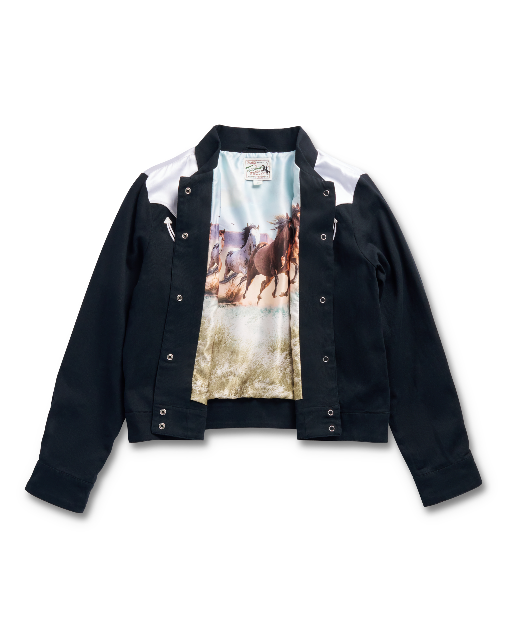 Women's Dolly Jacket - Black White Cotton