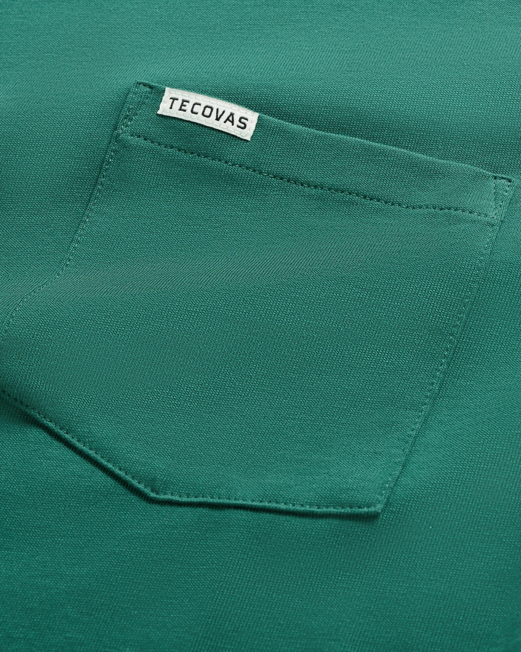 Men's Long Sleeve Standard Issue Pocket Tee - Hunter Green Pima Cotton