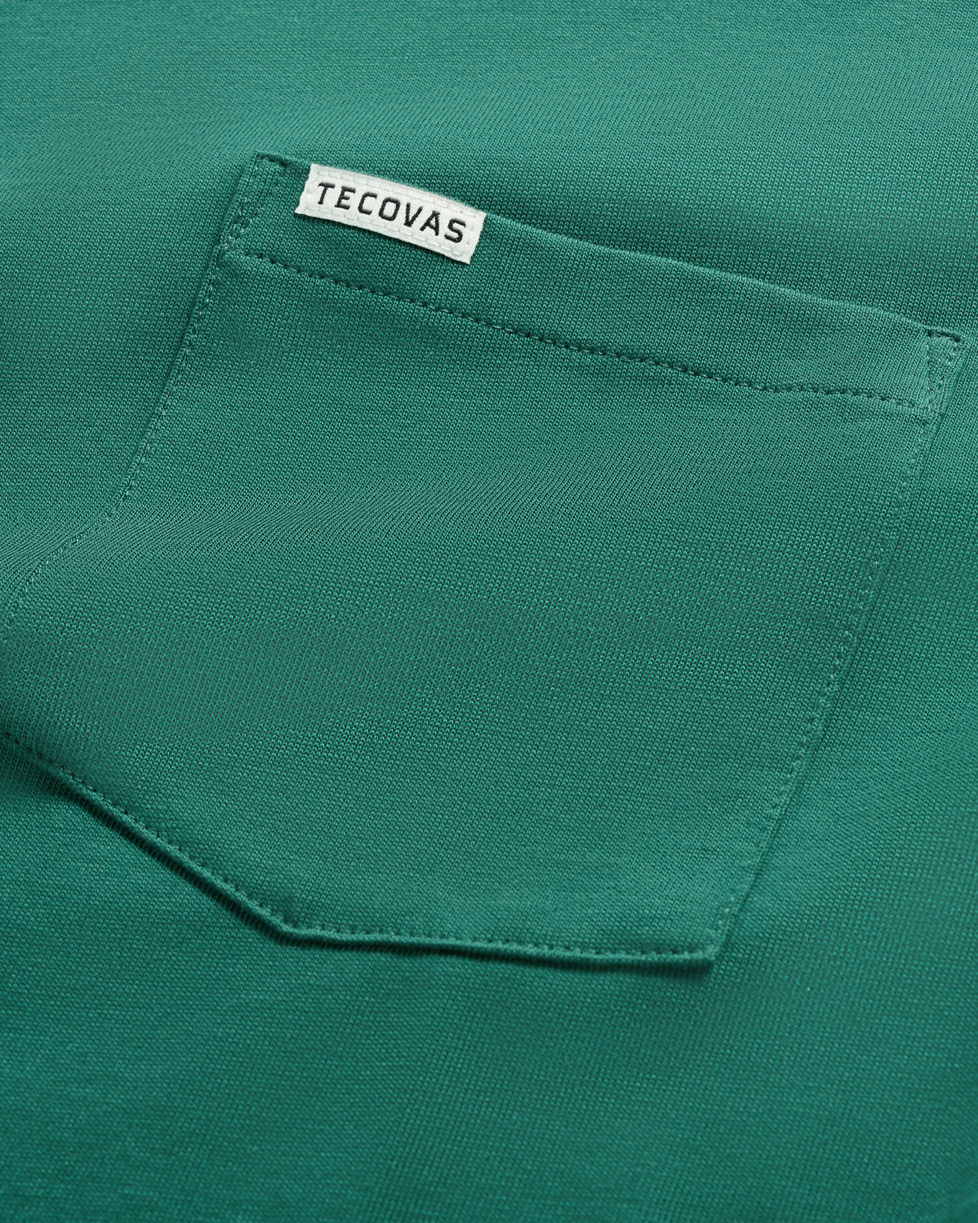 Men's Long Sleeve Standard Issue Pocket Tee - Hunter Green Pima Cotton