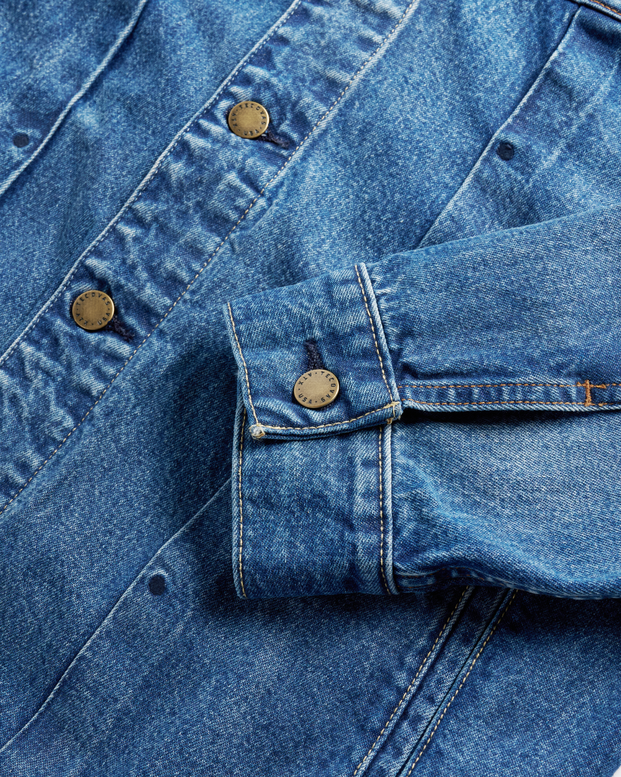 Men's Denim Ranch Hand Trucker Jacket - Medium Wash Denim