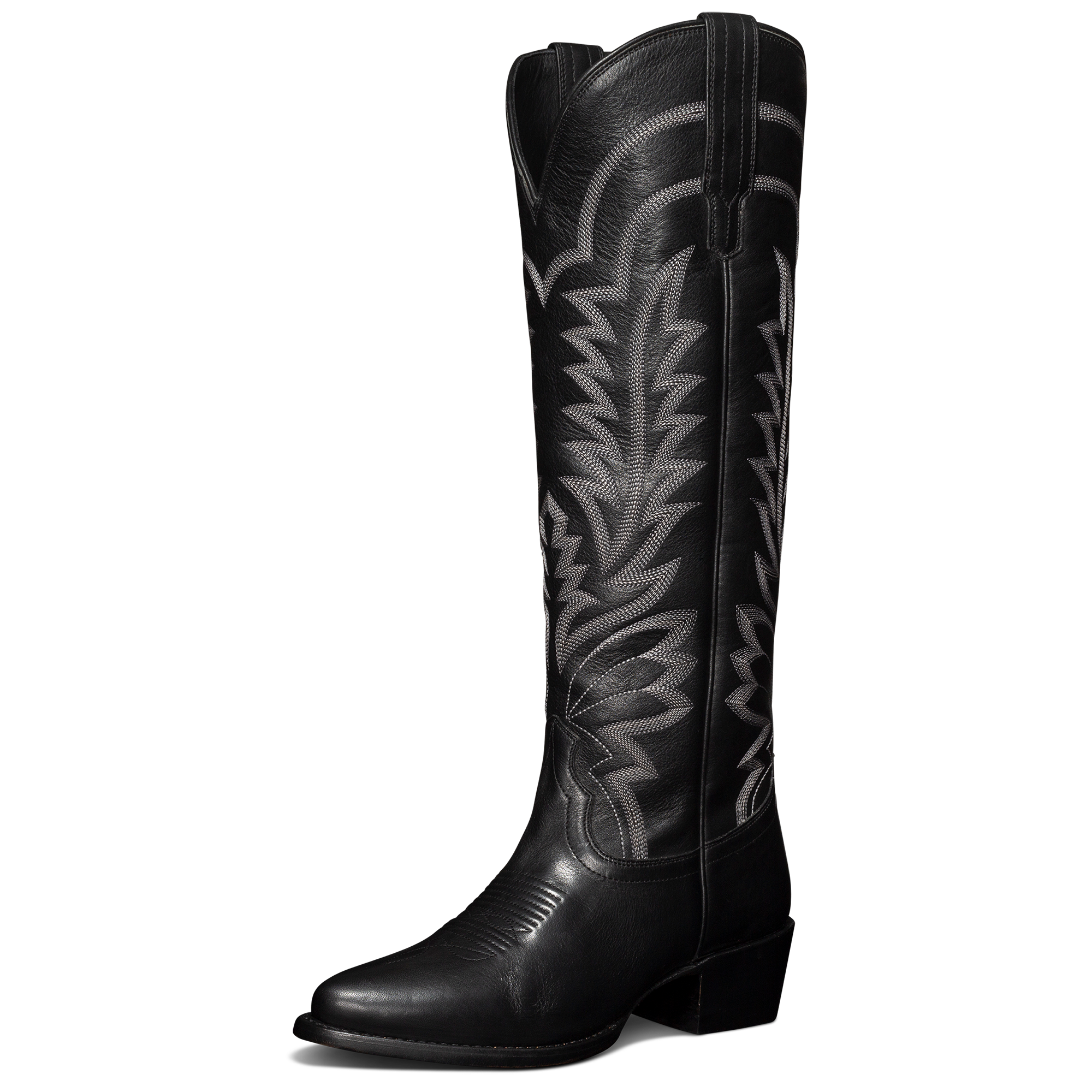 The Abby Wide Calf - Midnight Cowhide