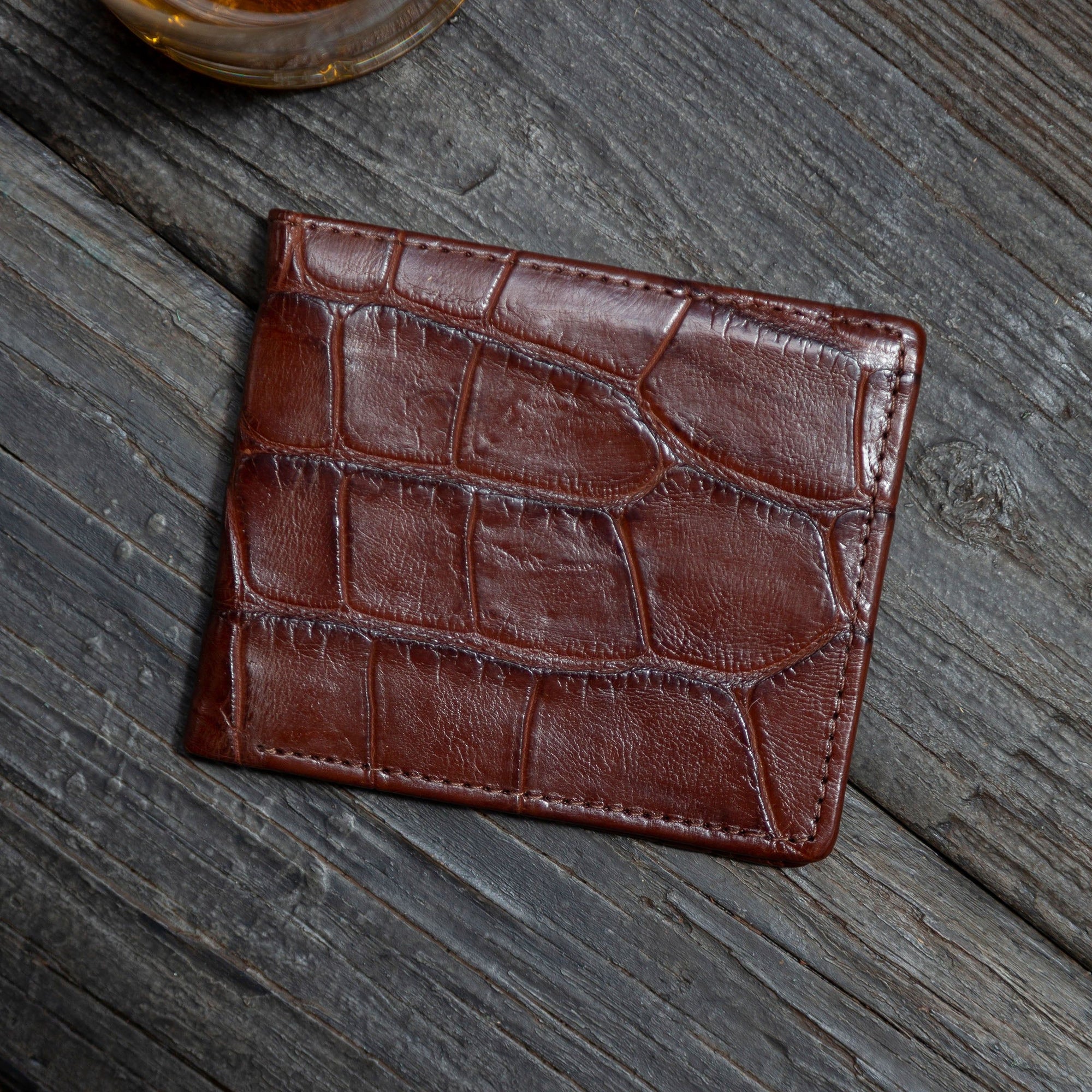 Alligator Billfold - Walnut Alligator